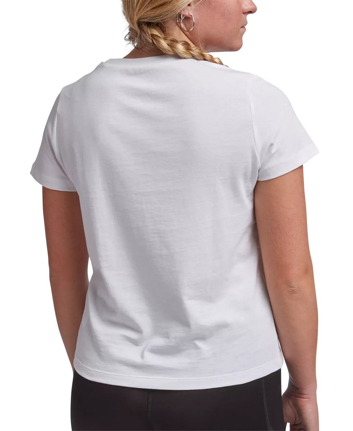 Reebok Women's Active Small-Logo Pocket Cotton T-Shirt Top