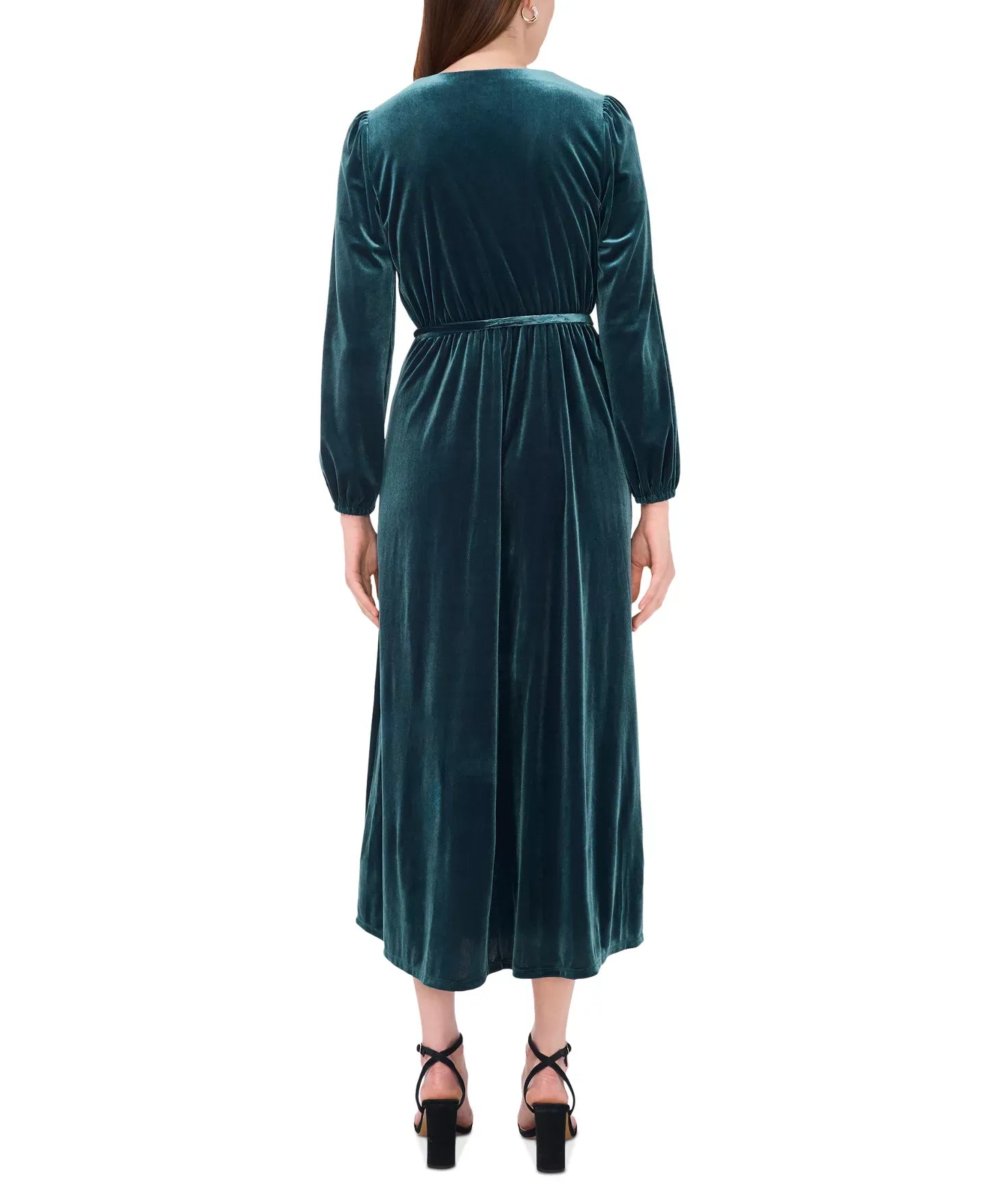 MSK Women's Long-Sleeve Stretch-Velvet Dress