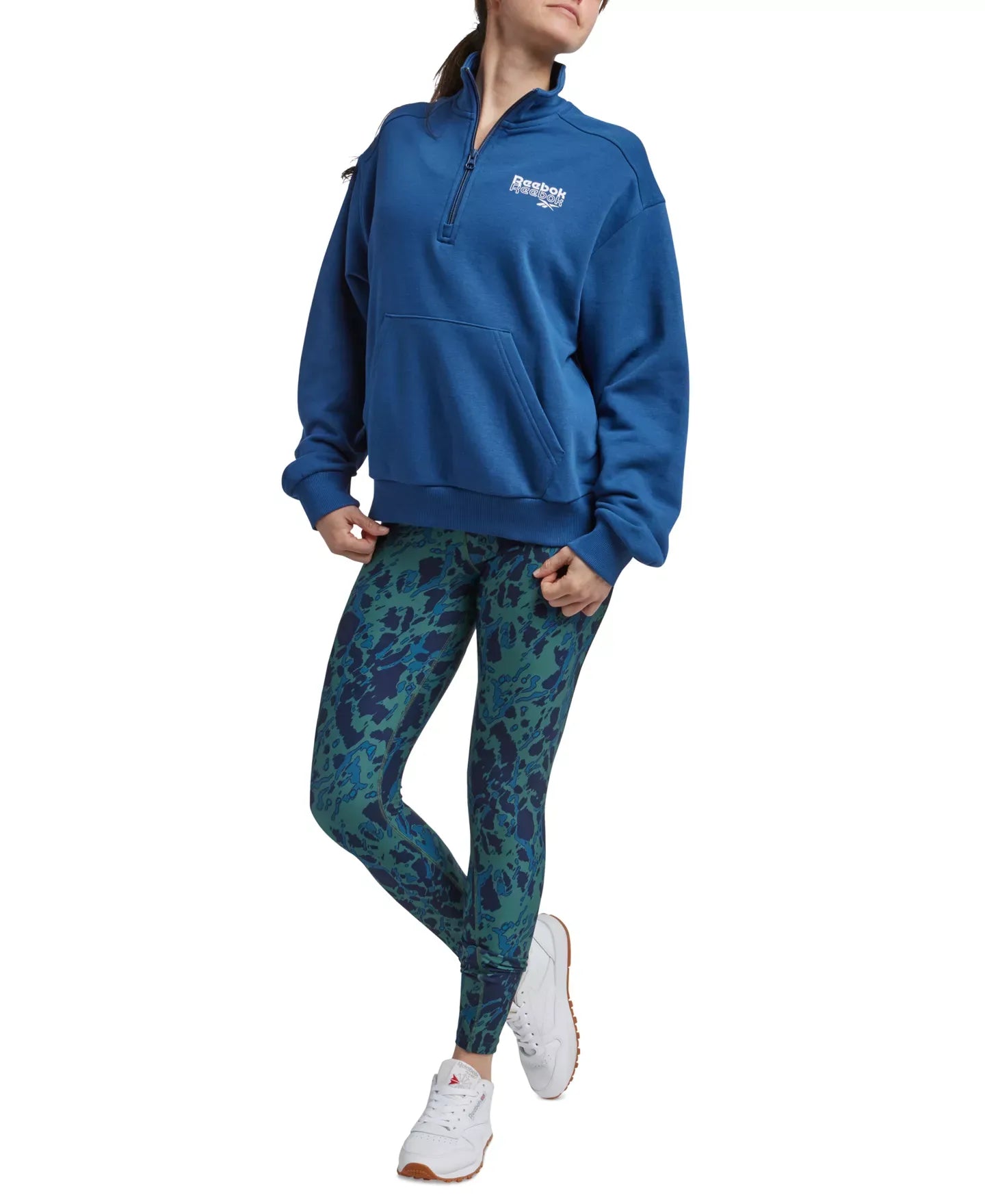 Reebok Women's Identity Brand Proud Quarter Zip Sweatshirt