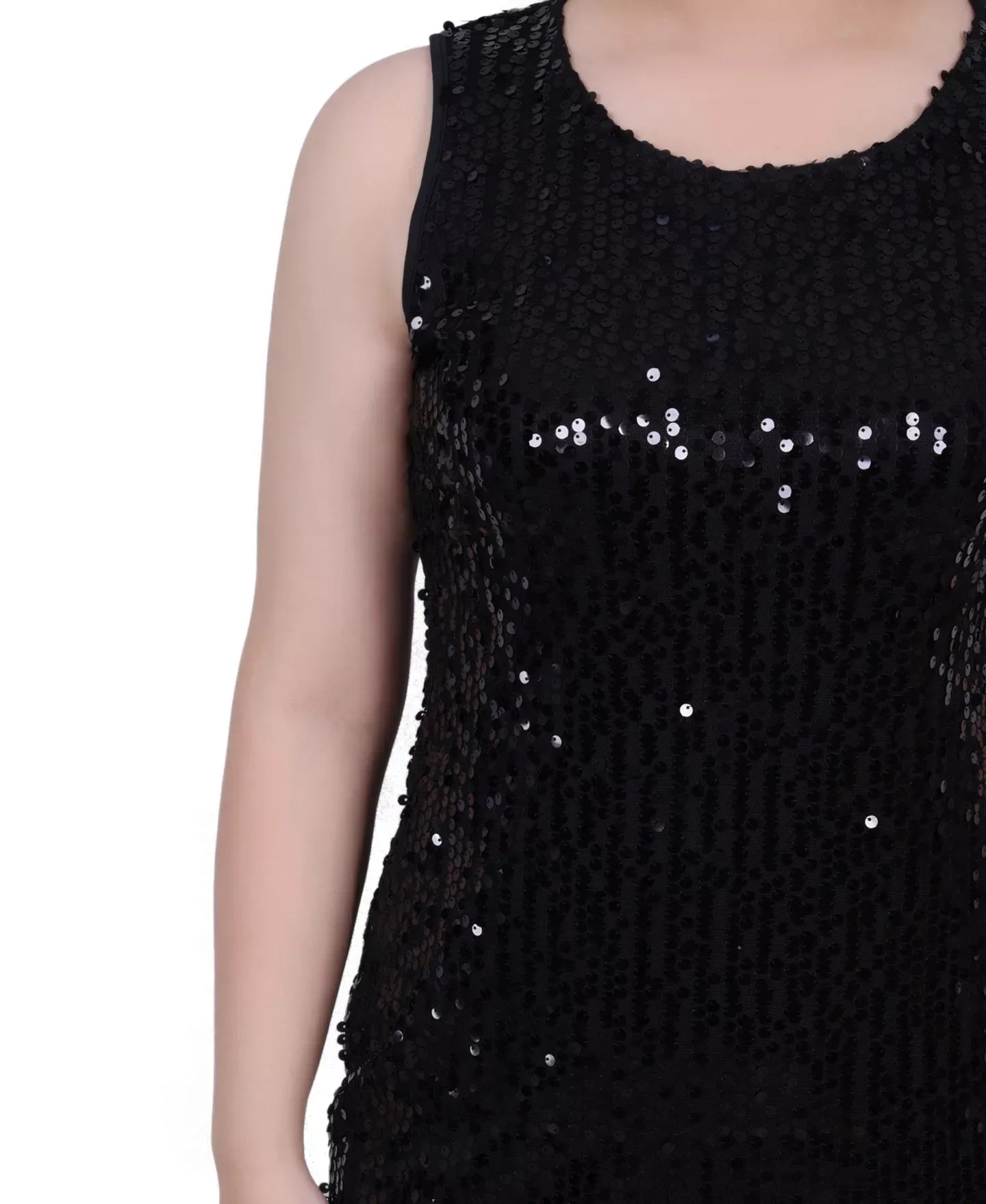 NY Collection Petite Sequined Bolero Jacket and Dress Set, 2 Piece