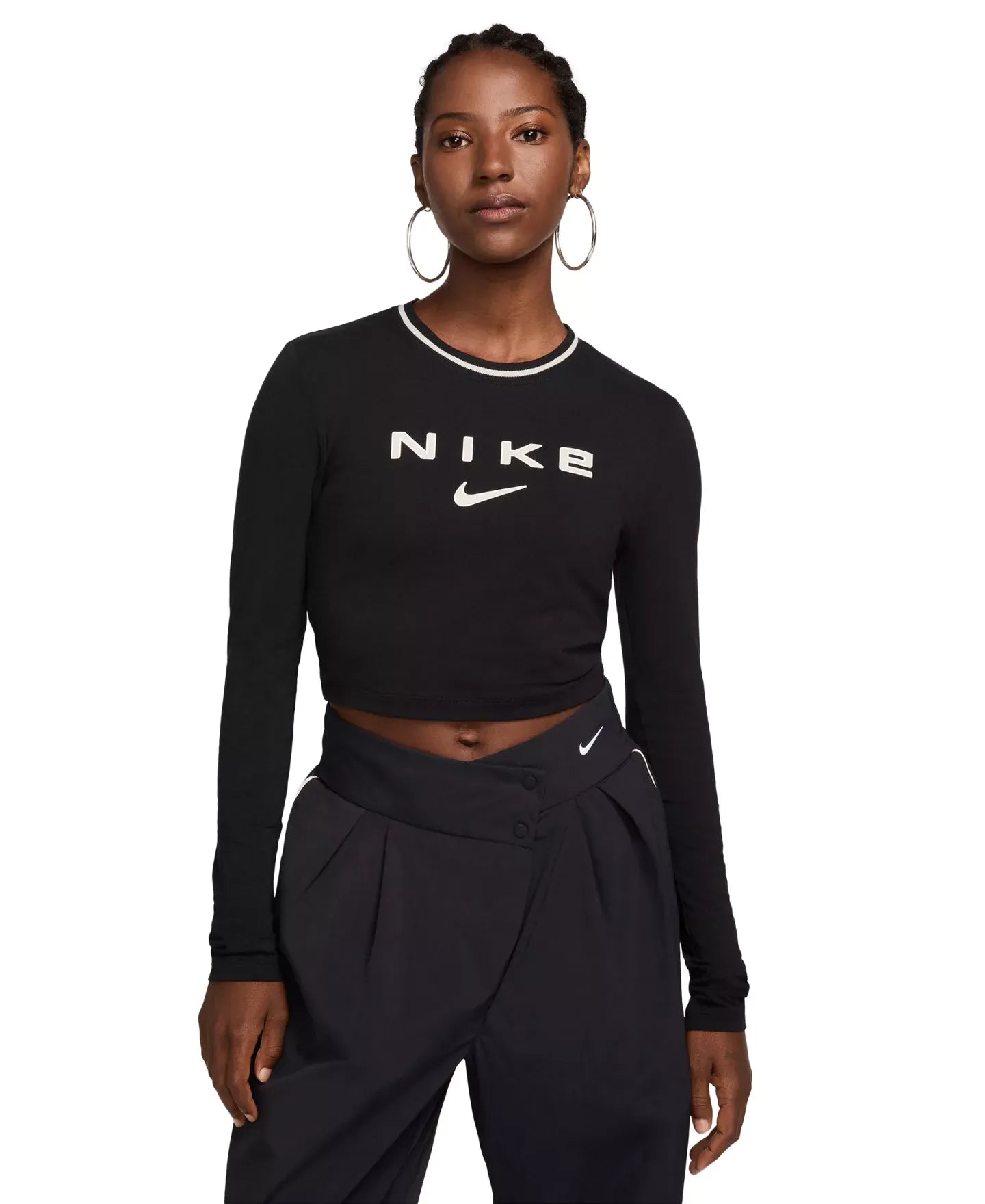Nike Women's Sportswear Chill Knit Slim Logo Cropped T-Shirt Top