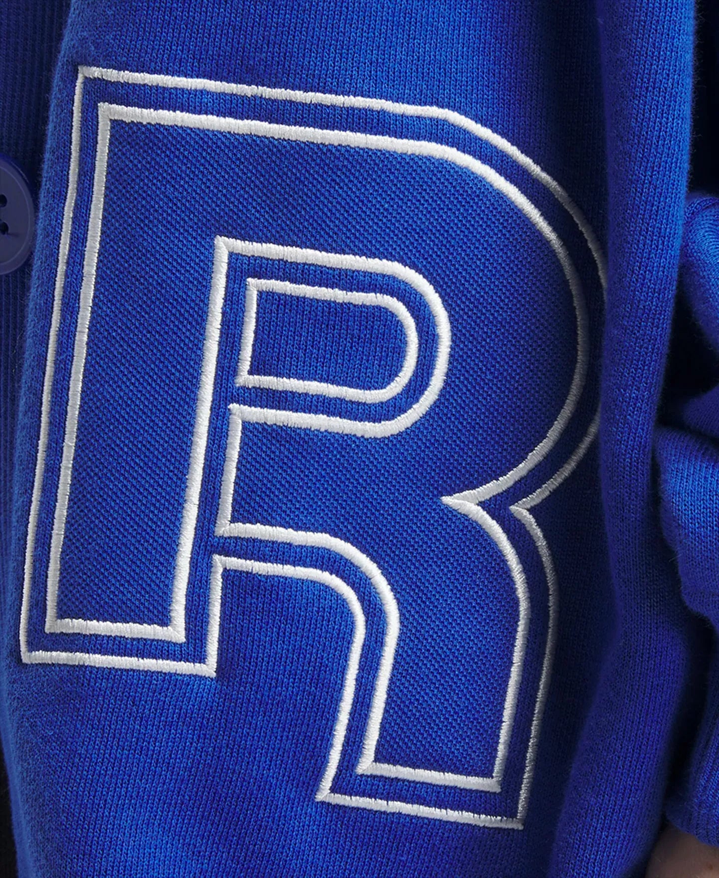 Reebok Women's Team Cotton Appliquéd Initial Cardigan Top