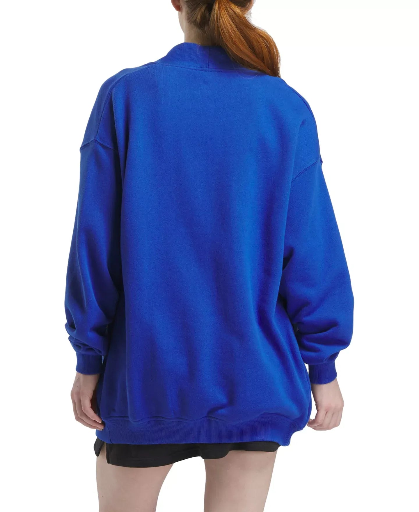 Reebok Women's Team Cotton Appliquéd Initial Cardigan Top