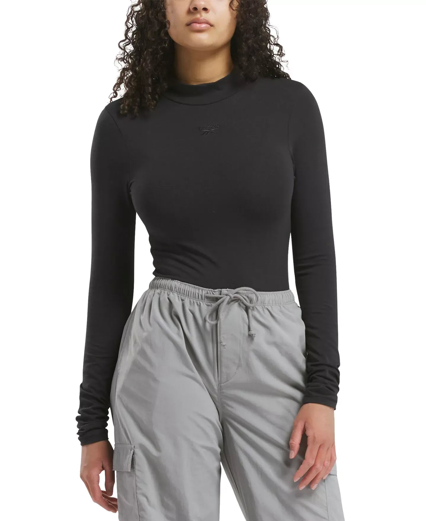 Reebok Women's Wardrobe Essentials Mock Neck Bodysuit Top