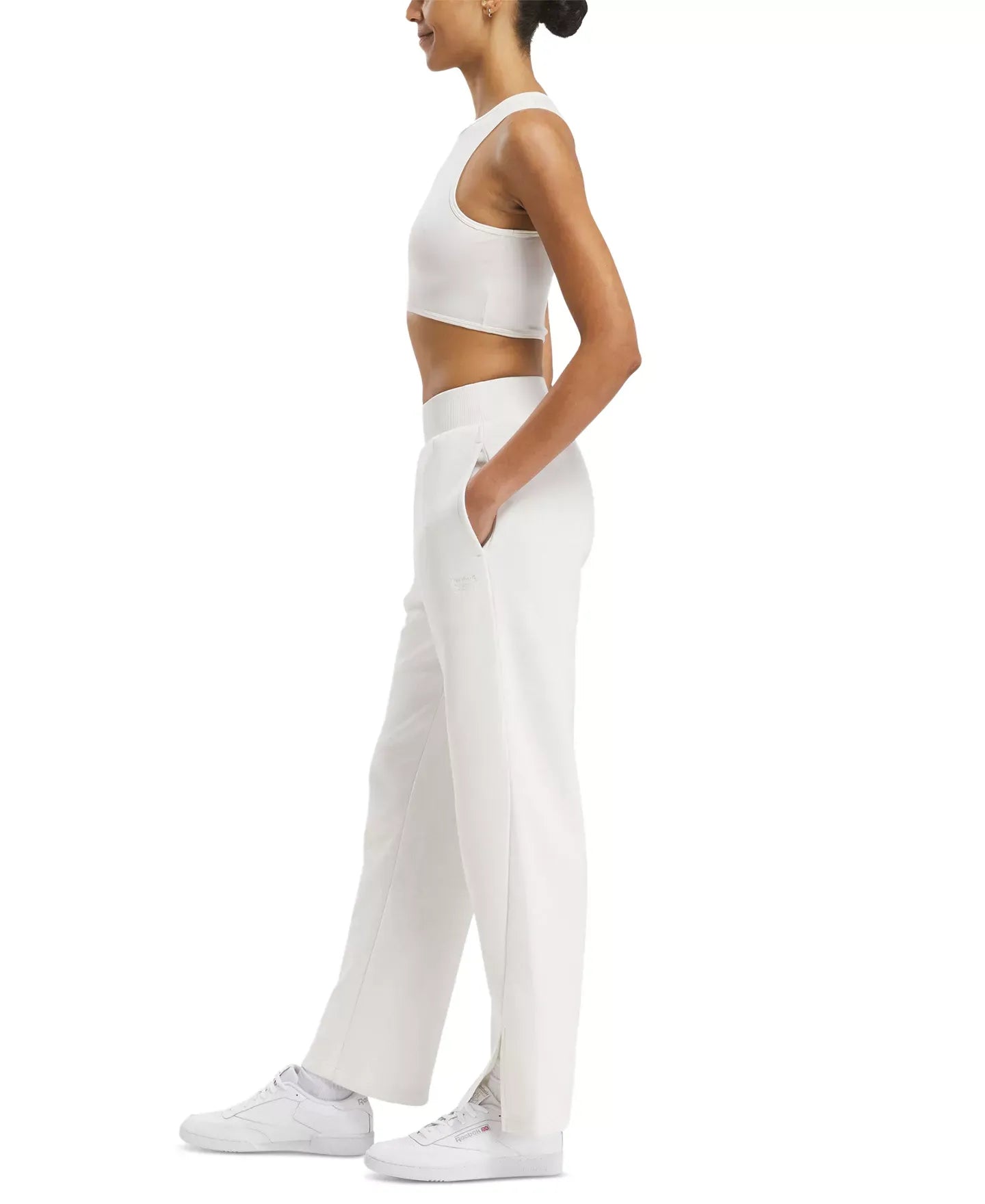 Reebok Women's Wardobe Essentials Curved-Hem Bralette Top Bra