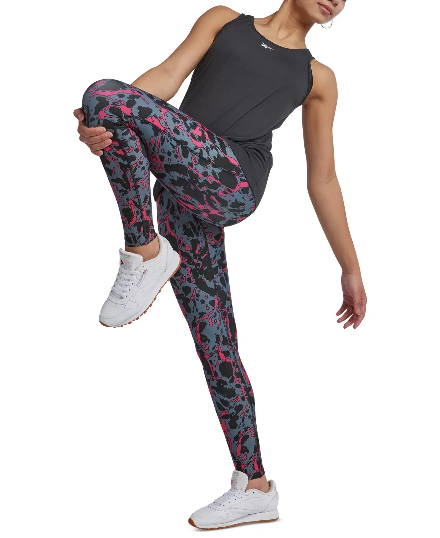 Reebok Women's ID Printed Full-Length Leggings Pants