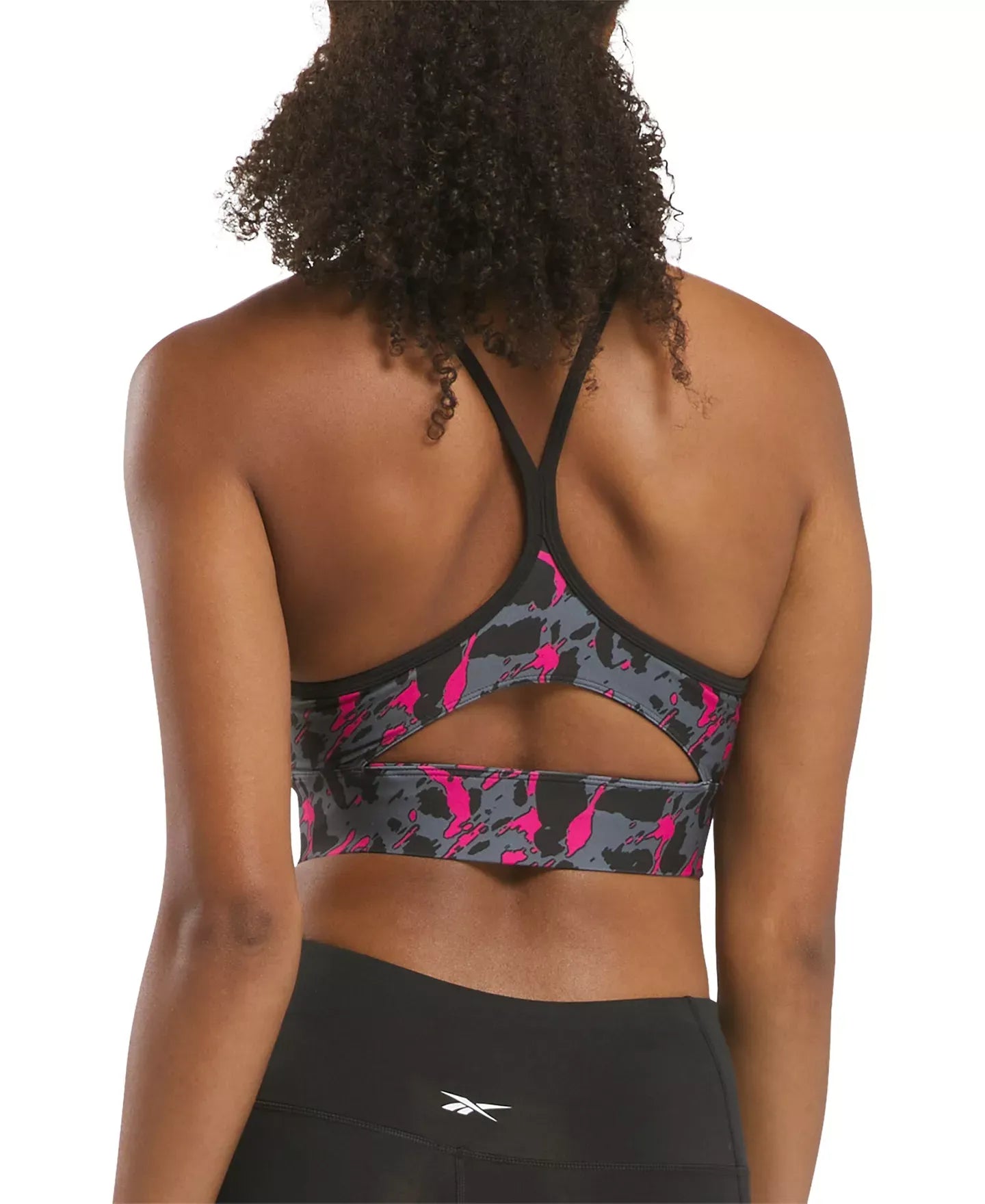 Reebok Women's ID Training Printed Cut-Out Bra