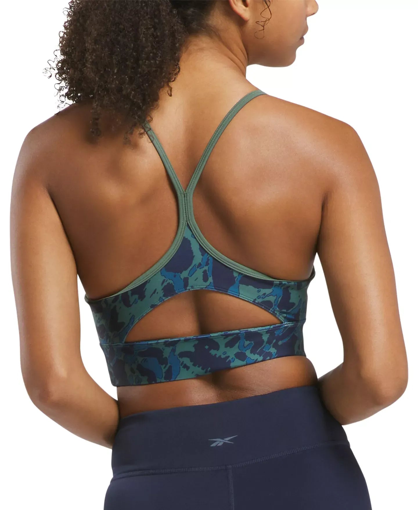 Reebok Women's ID Training Printed Cut-Out Bra