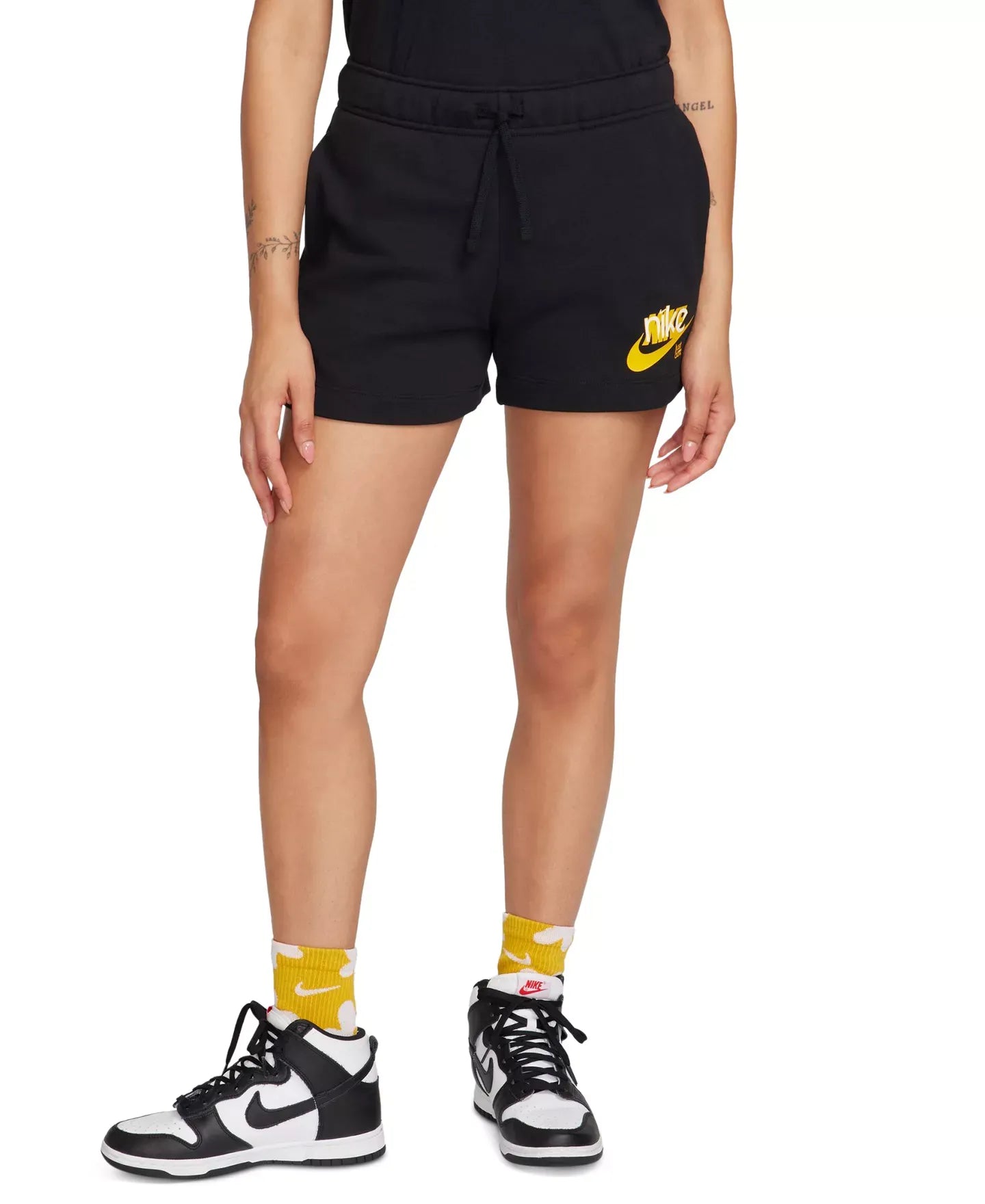 Nike Women's Sportswear Club French Terry Graphic Fleece Shorts