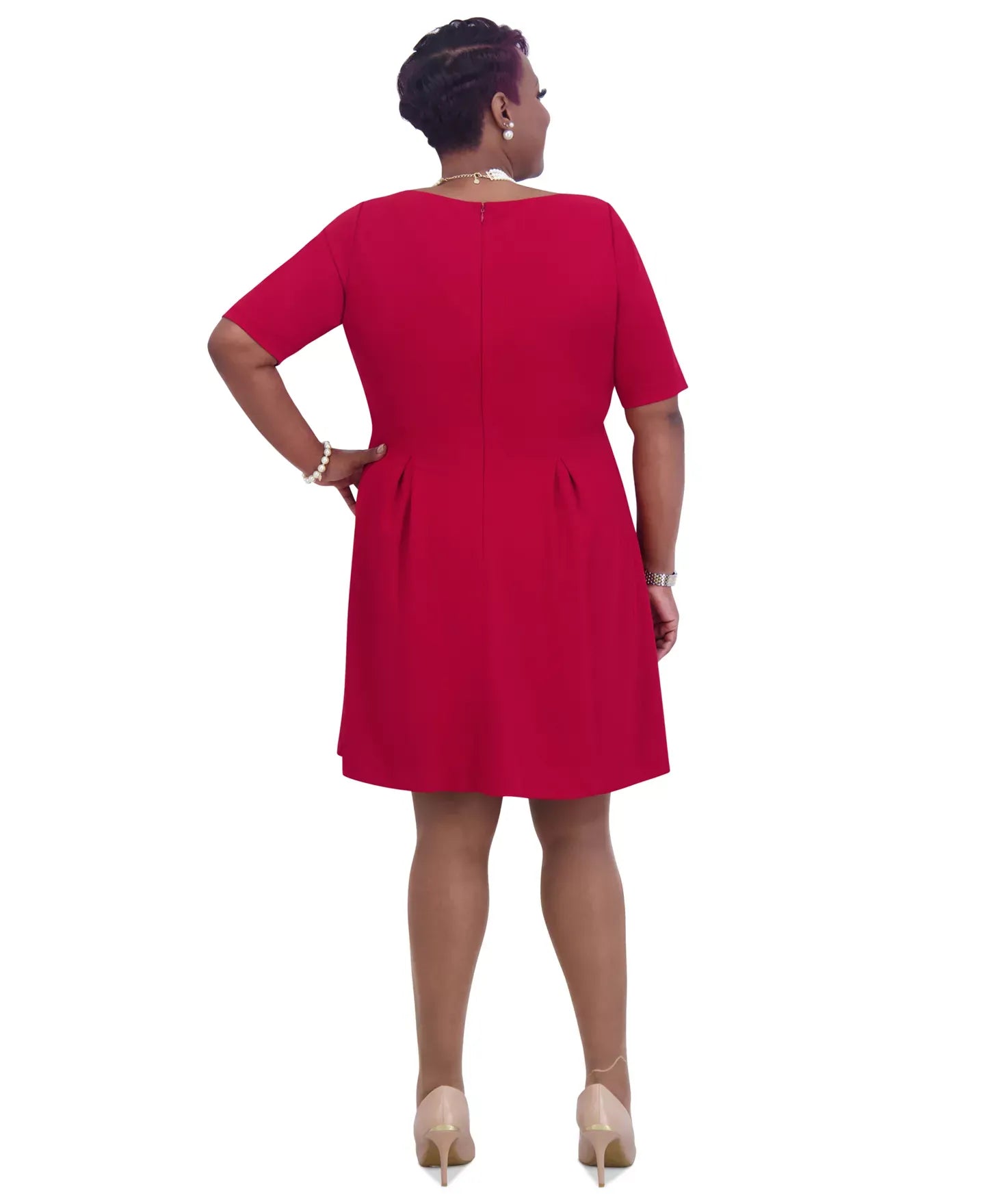 Kasper Women's Caroline Crepe Scoop-Neck Dress