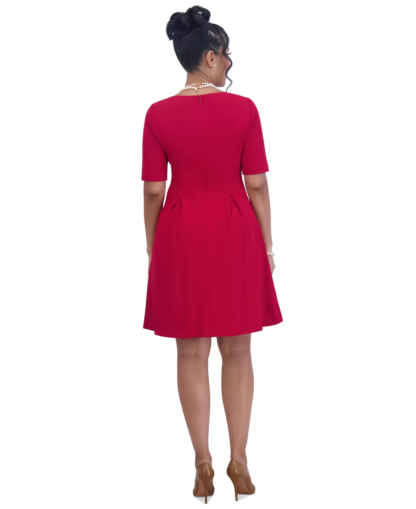 Kasper Women's Caroline Crepe Scoop-Neck Dress