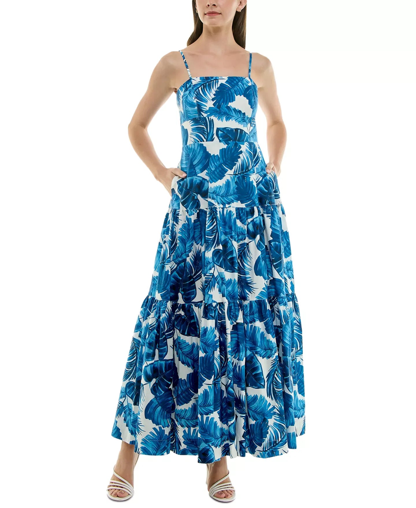 Taylor Women's Printed Tiered Maxi Dress