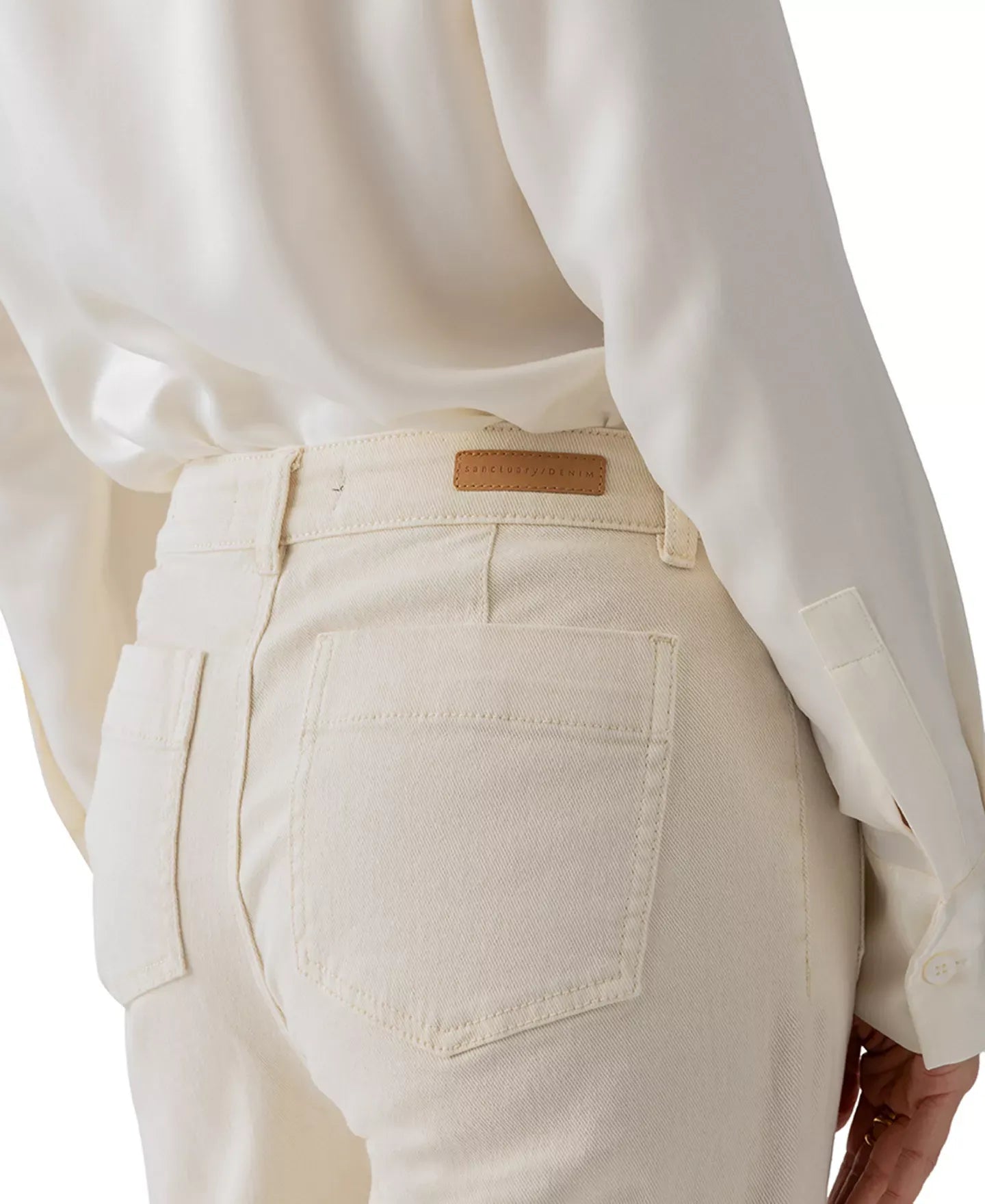 Sanctuary Women's The Marine Mid Rise Cropped Wide-Leg Jeans