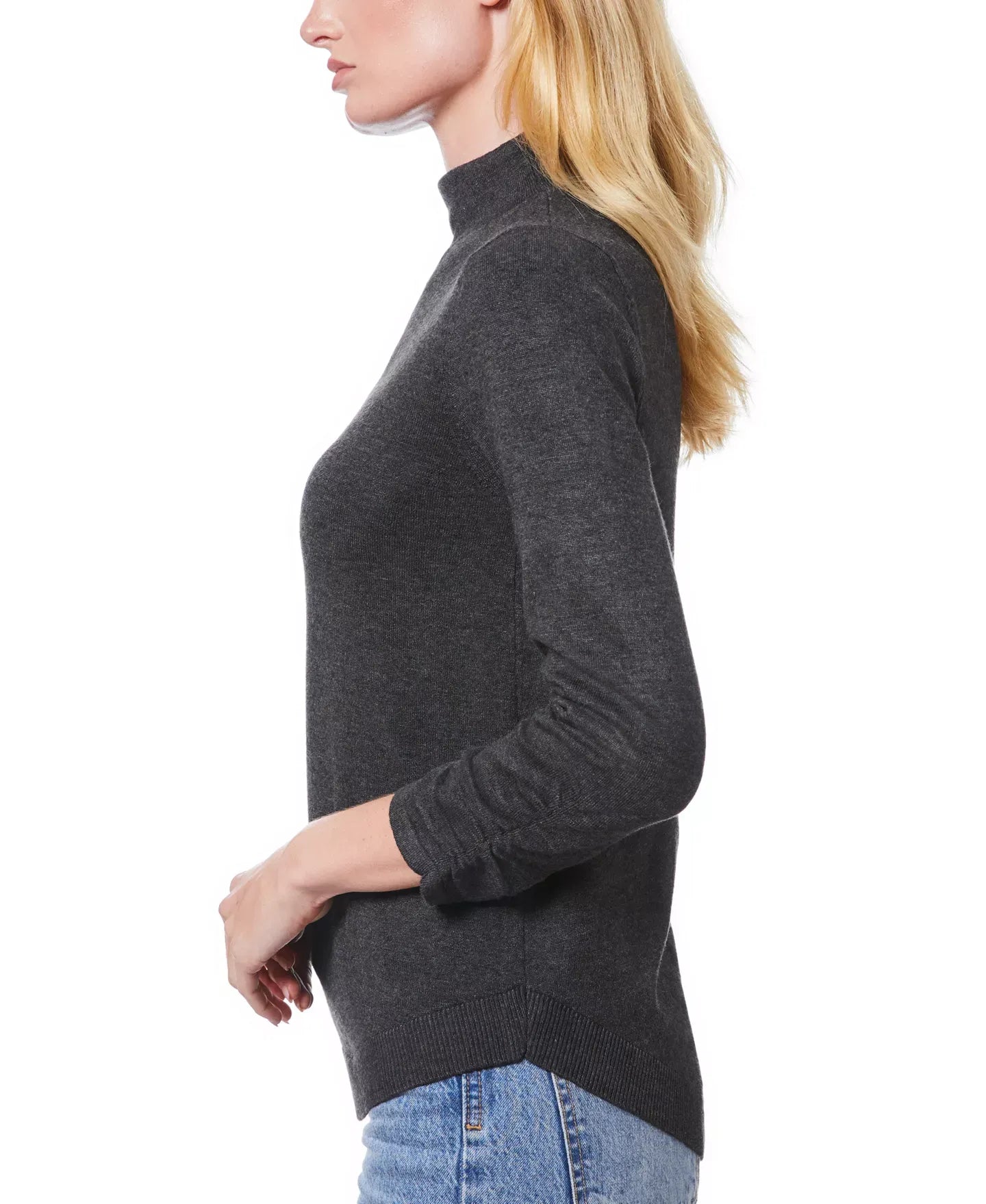 Melissa Paige Women's Ruched-Sleeve Funnel-Neck Sweater