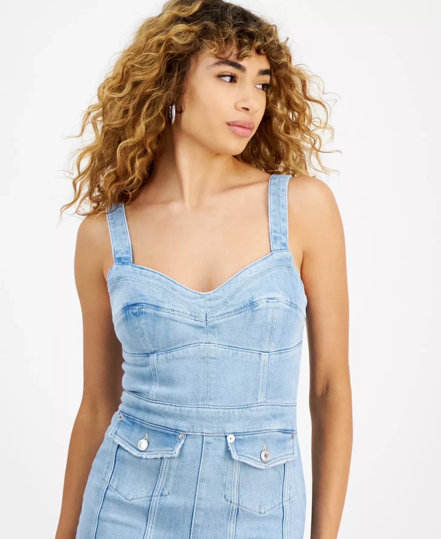 GUESS Women's Lidia Denim Sleeveless Dress