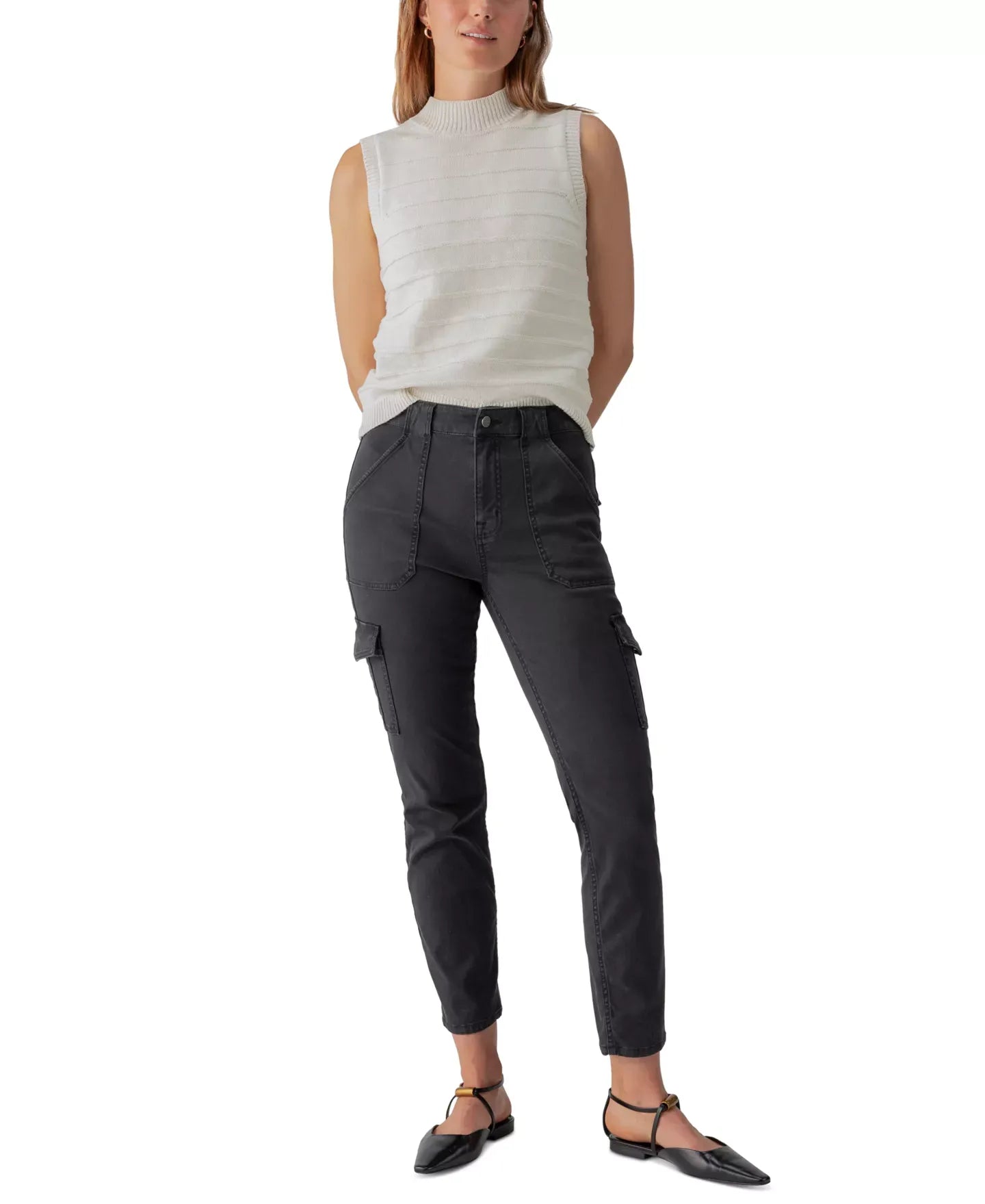 Sanctuary Women's Sculpted Hayden Straight-Leg Cargo Pants Jeans