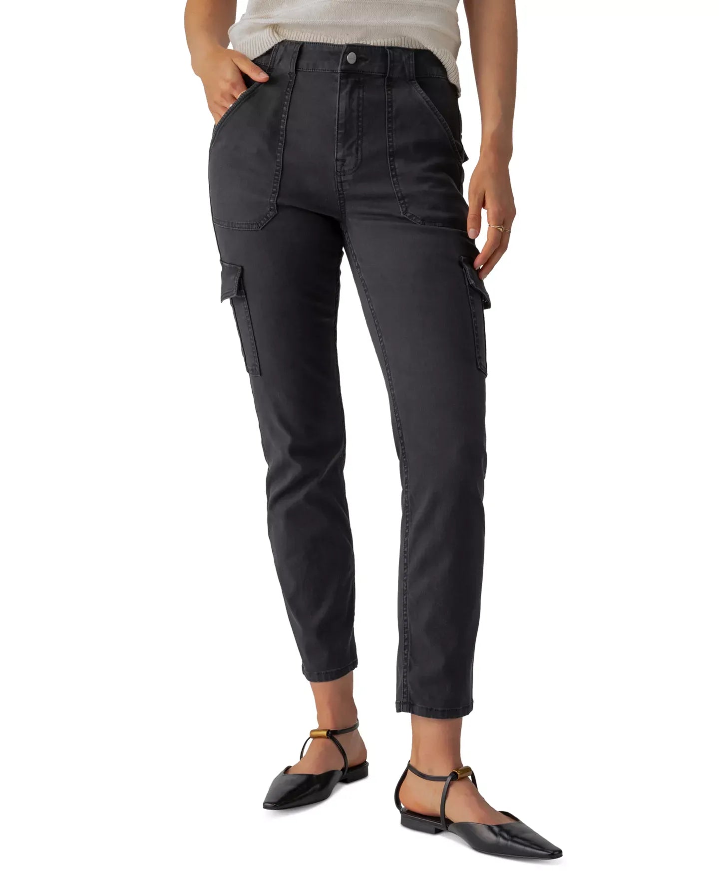 Sanctuary Women's Sculpted Hayden Straight-Leg Cargo Pants Jeans