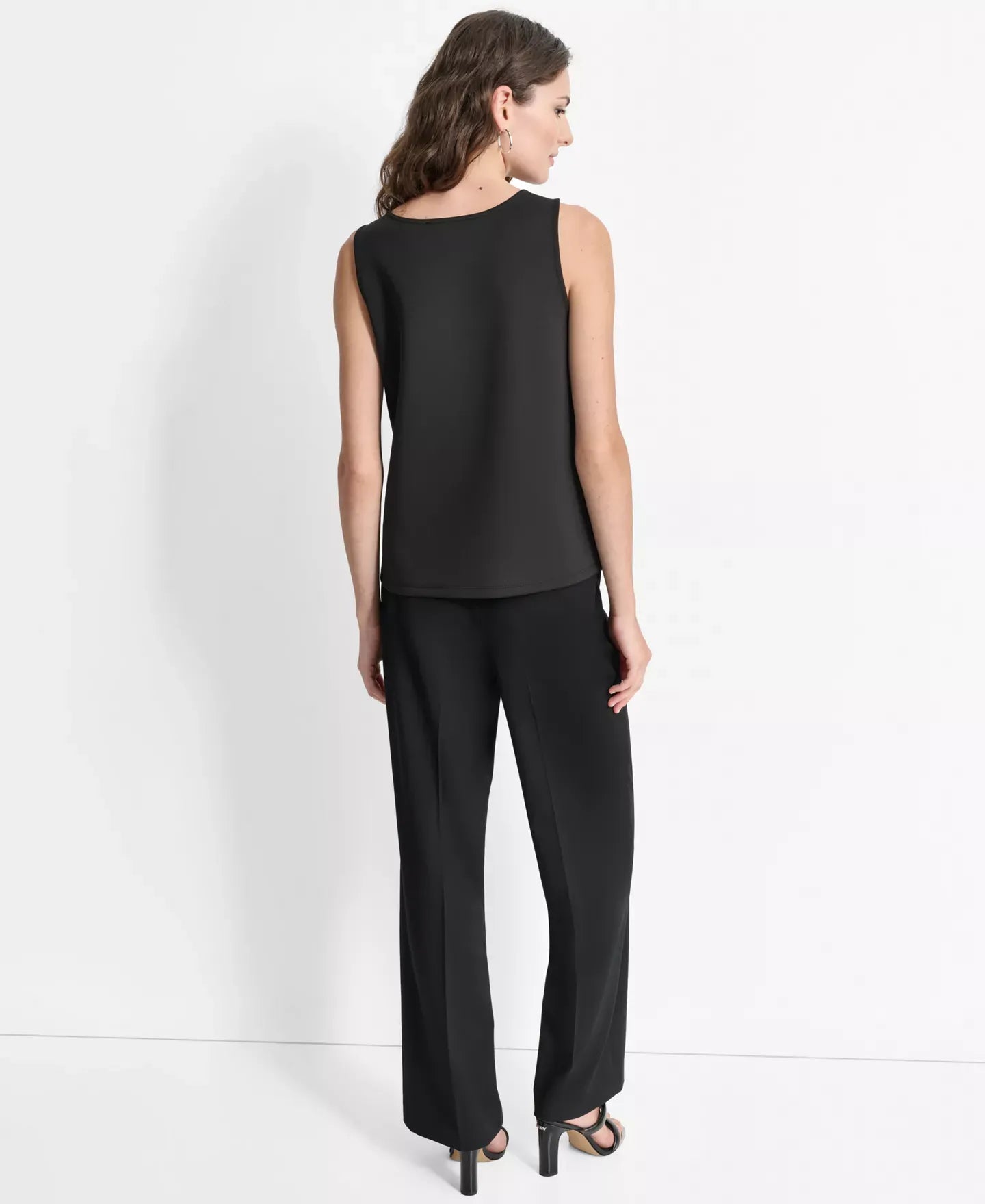 DKNY Women's Sequined Scoop-Neck Sleeveless Tank Top