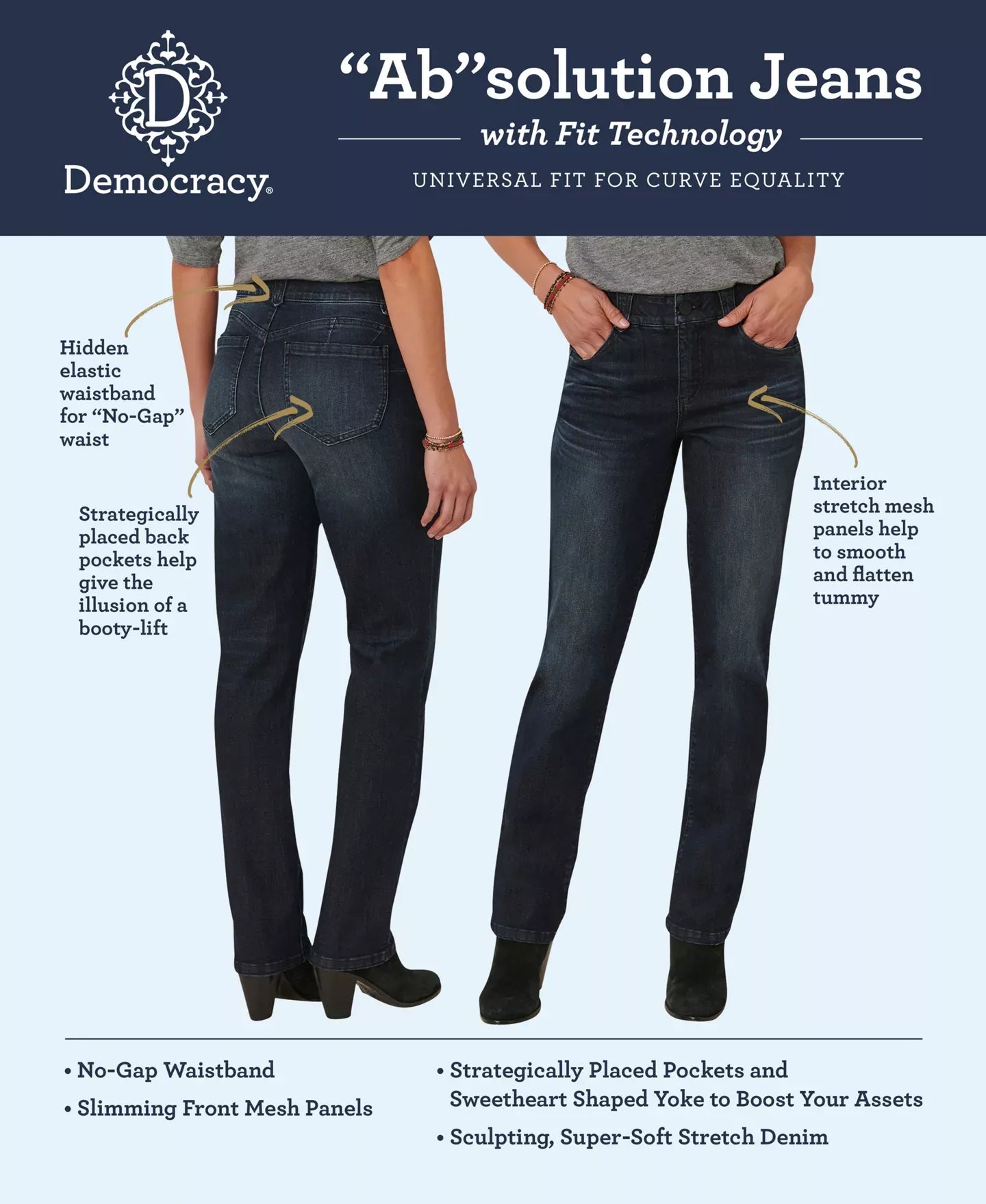 Democracy Women's "Ab"Solution Jegging Pants Jeans