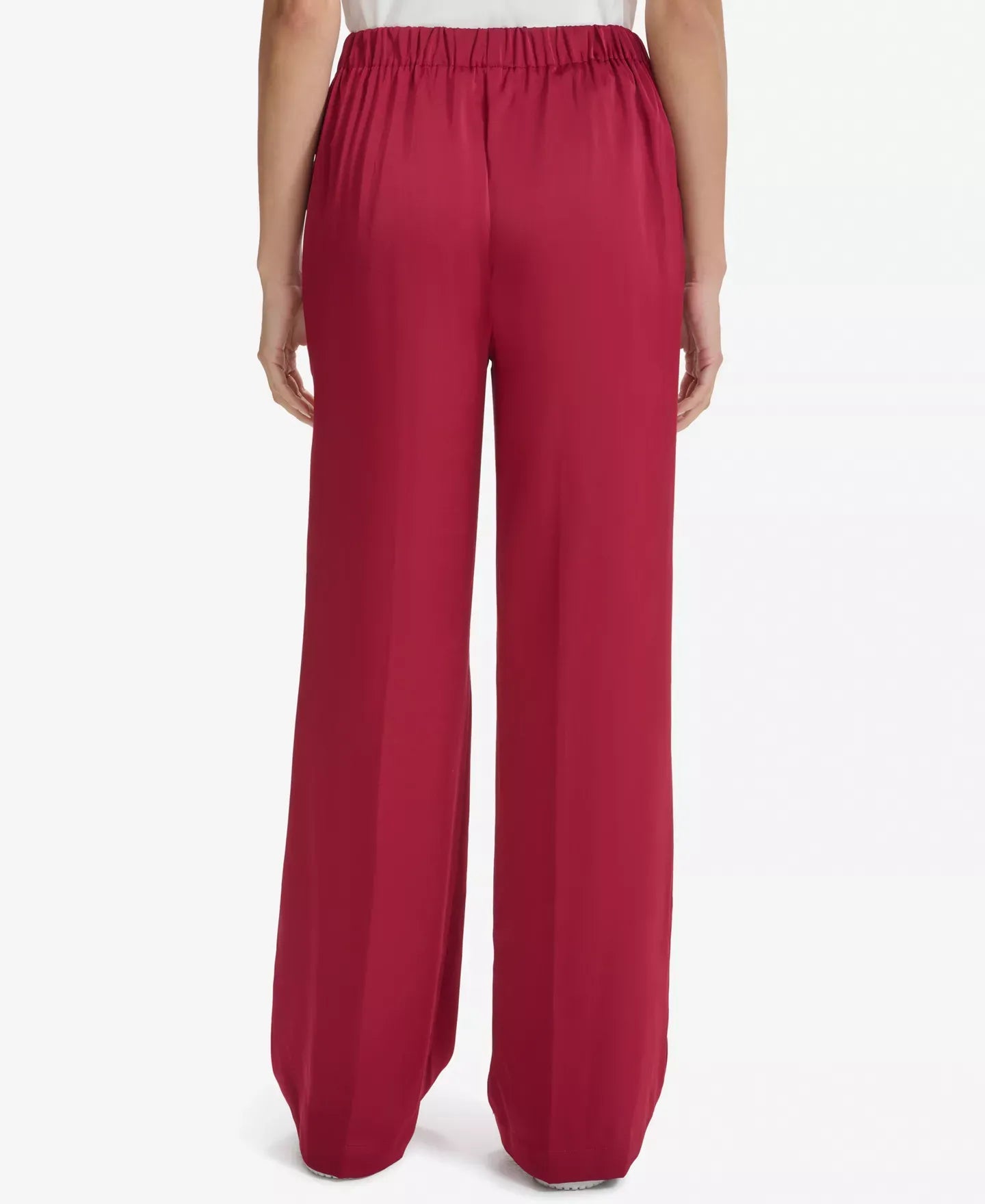 Calvin Klein Women's Elastic-Back Wide-Leg Pants