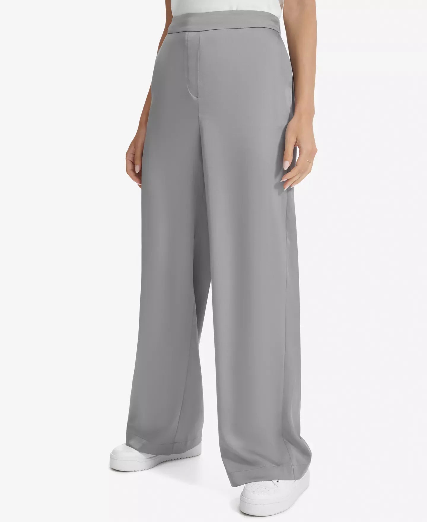 Calvin Klein Women's Elastic-Back Wide-Leg Pants