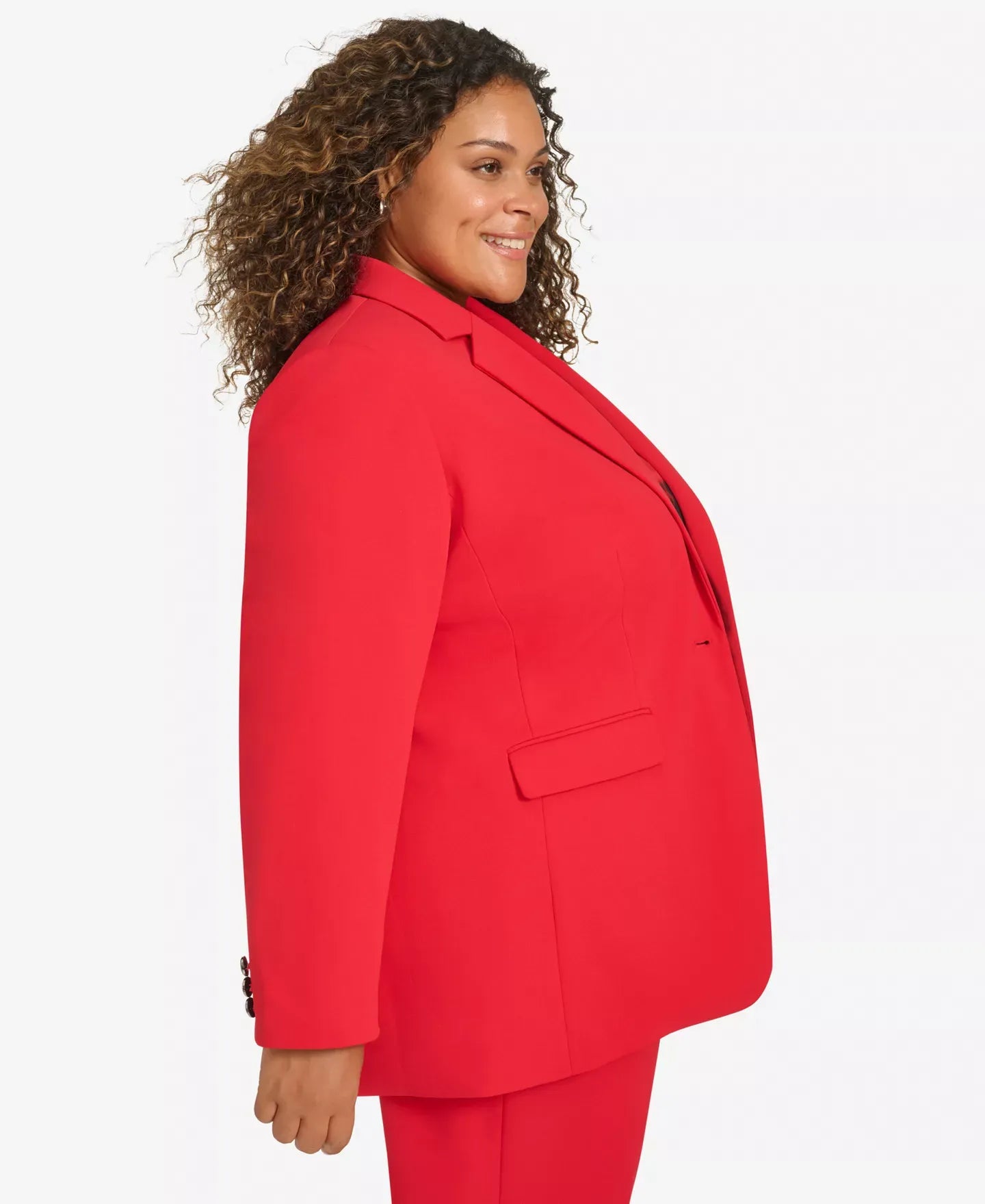 Calvin Klein Plus Size Notch-Lapel Long-Sleeve Blazer Jacket