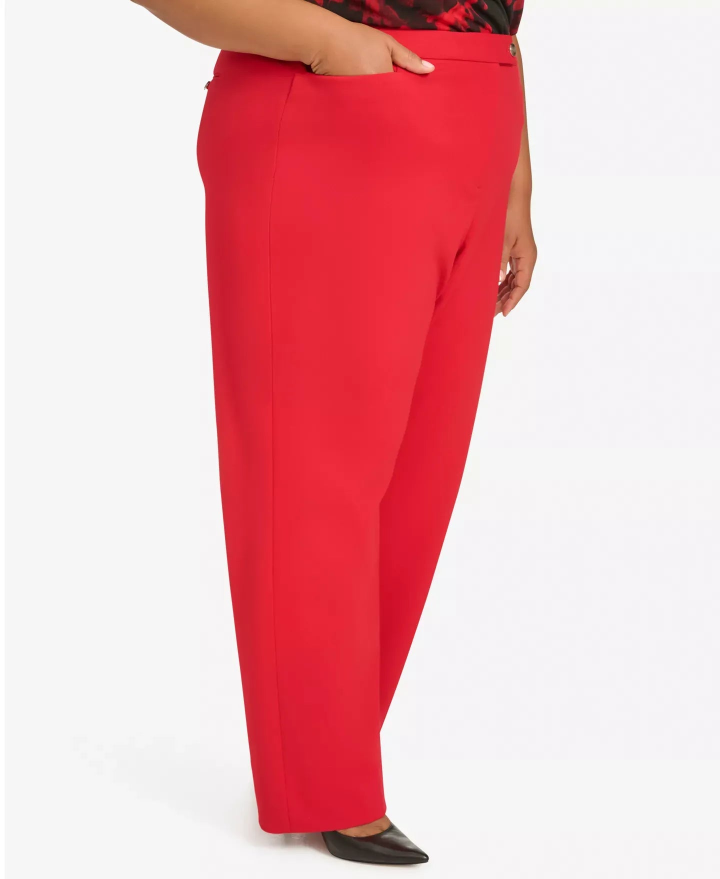 Calvin Klein Plus Size High-Rise Straight Leg Pants
