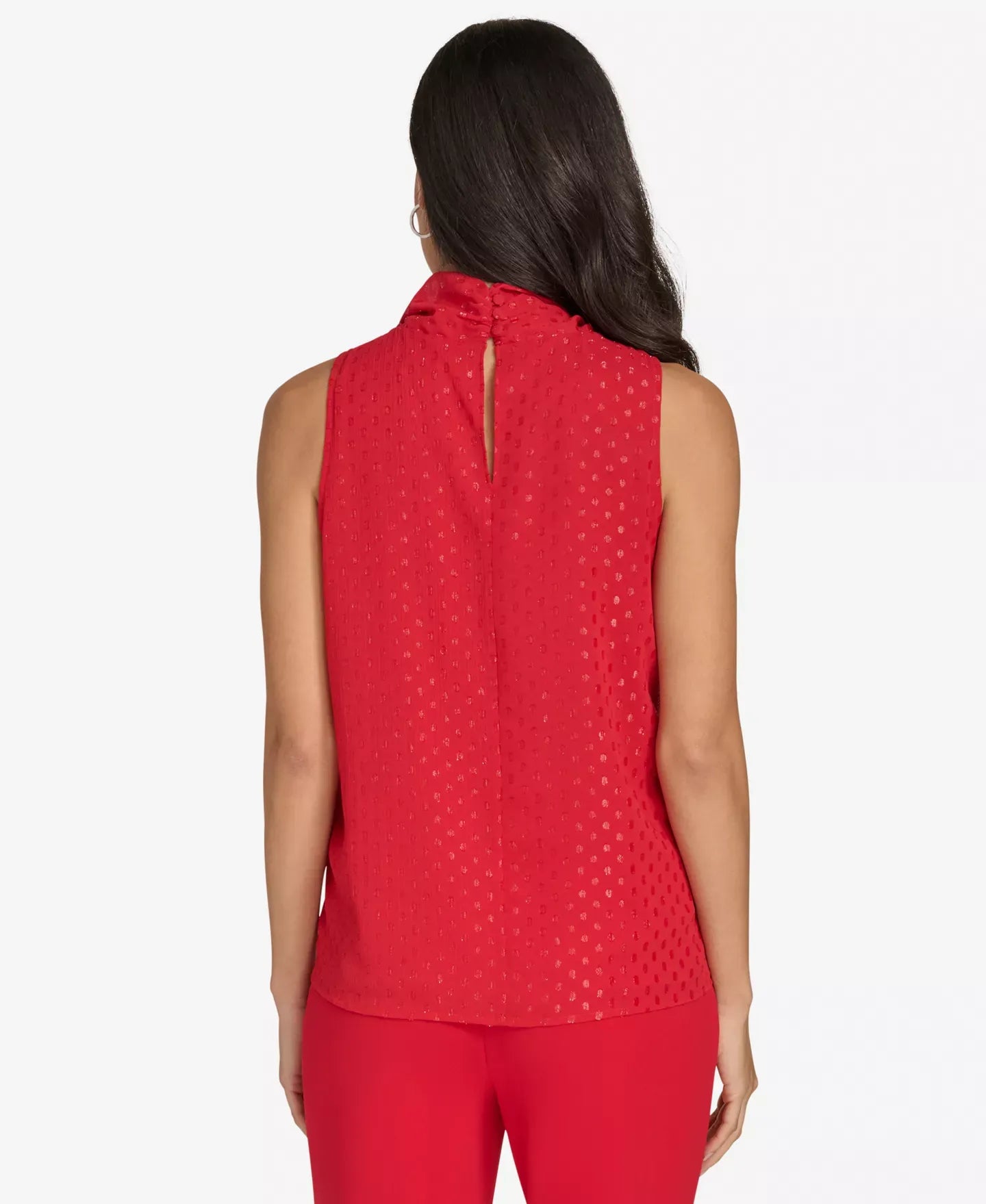 Calvin Klein Women's Metallic Clip-Dot Sleeveless Top