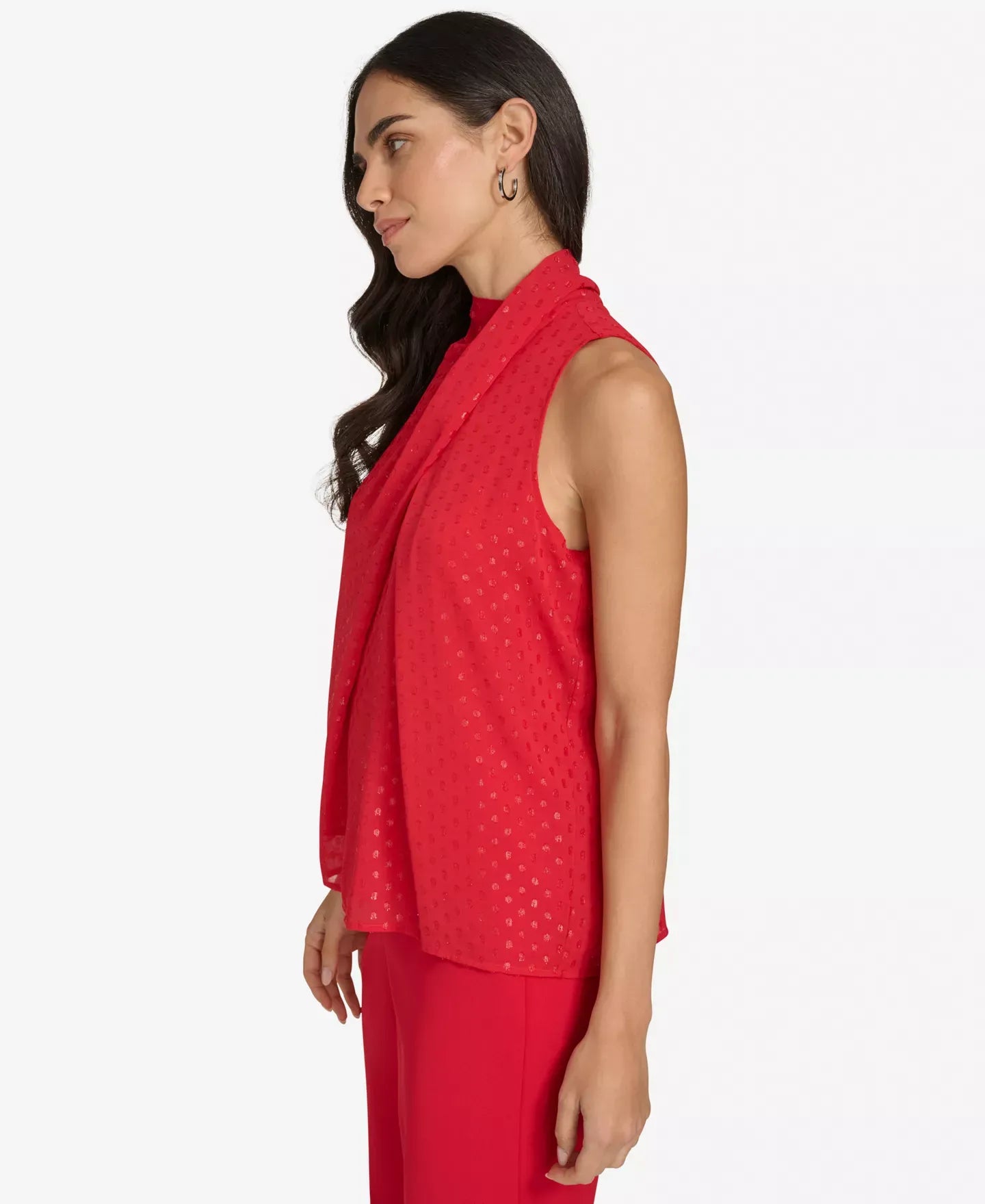 Calvin Klein Women's Metallic Clip-Dot Sleeveless Top