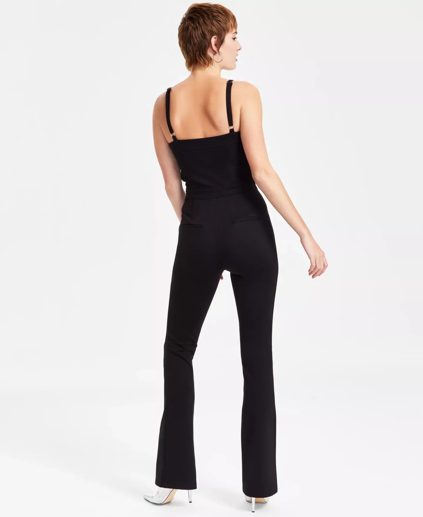 GUESS Women's Dorotea Braces Sweetheart Jumpsuit Pants