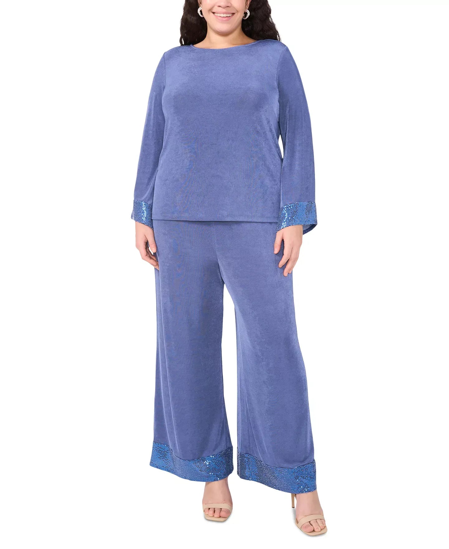 MSK Plus Size Jersey-Knit Wide-Leg Pants