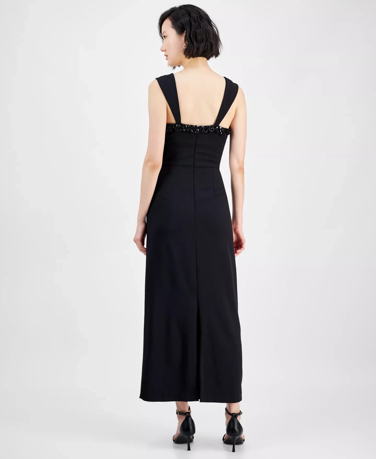 Taylor Women's Sleeveless Embellished Cutout Sheath Dress