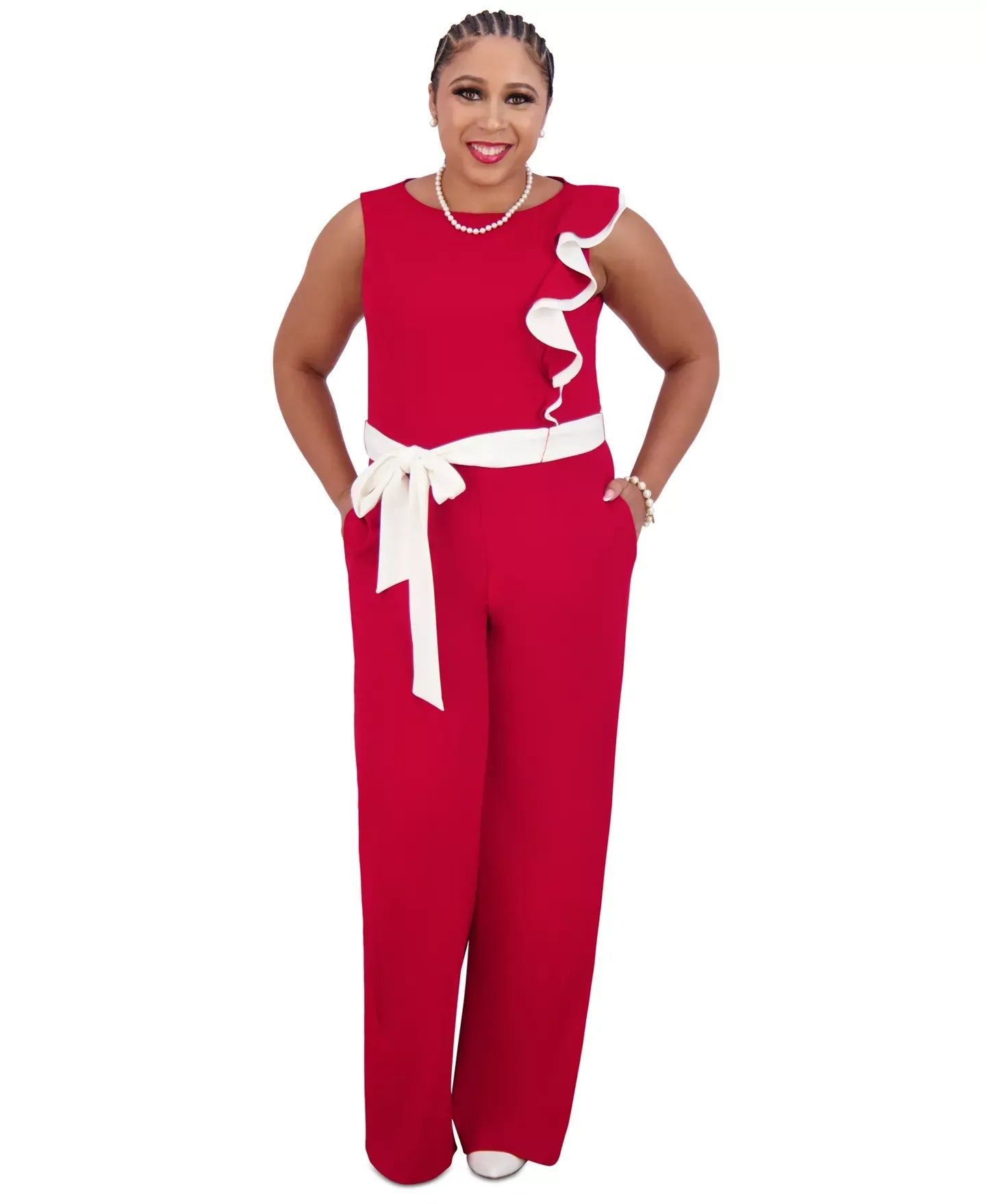 Kasper Women's Ruffle-Shoulder Sleeveless