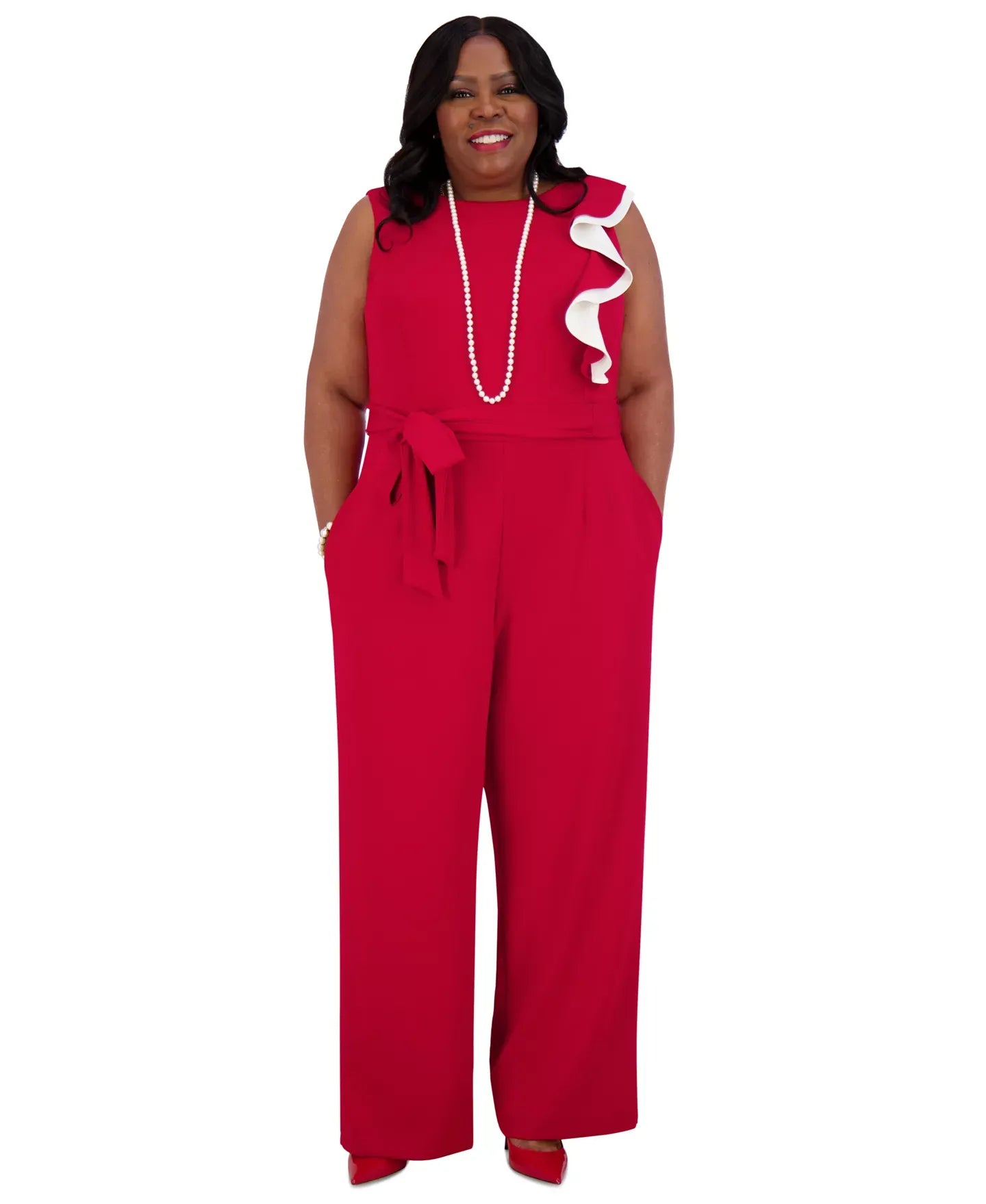 Kasper Women's Ruffle-Shoulder Sleeveless