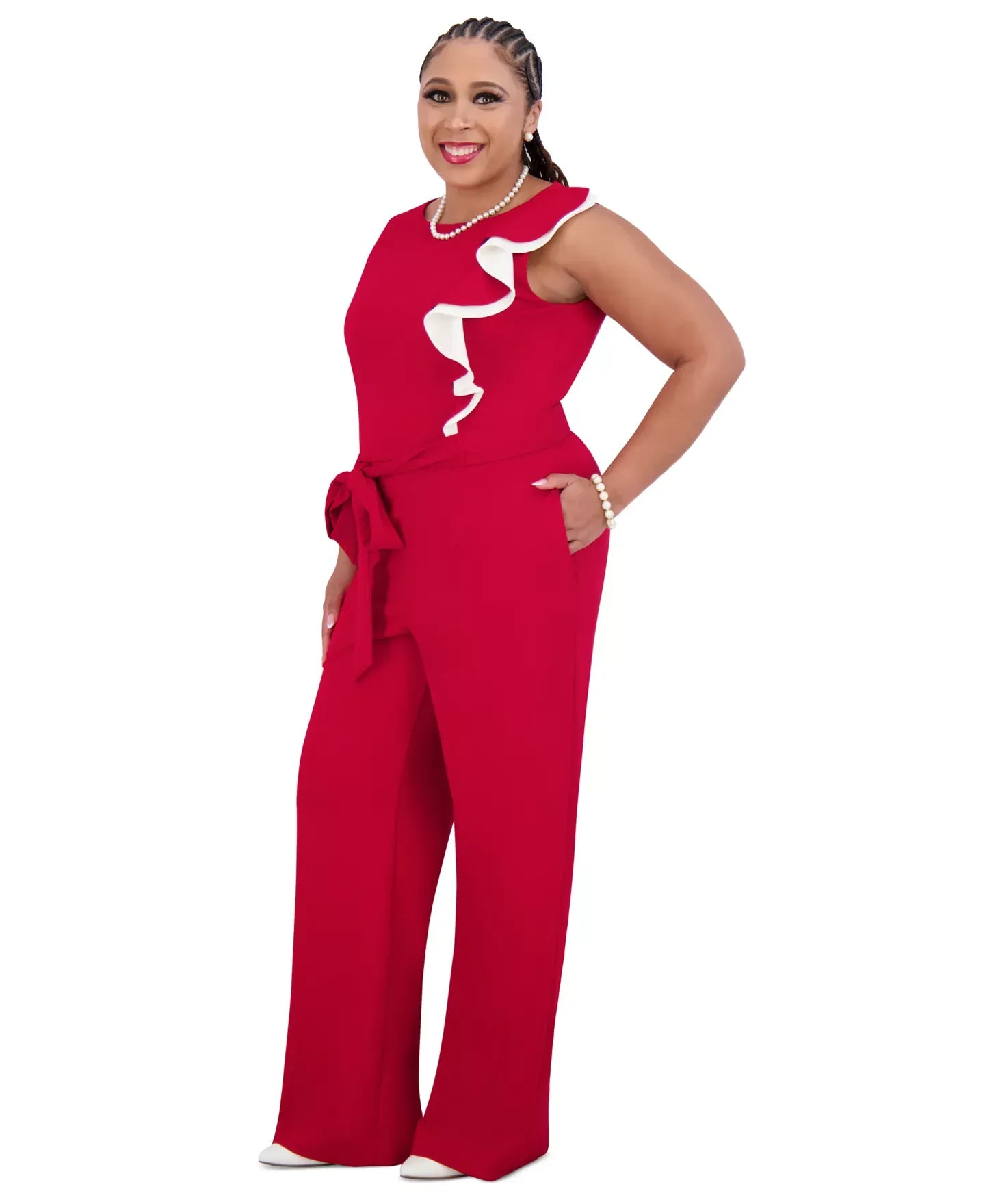 Kasper Women's Ruffle-Shoulder Sleeveless