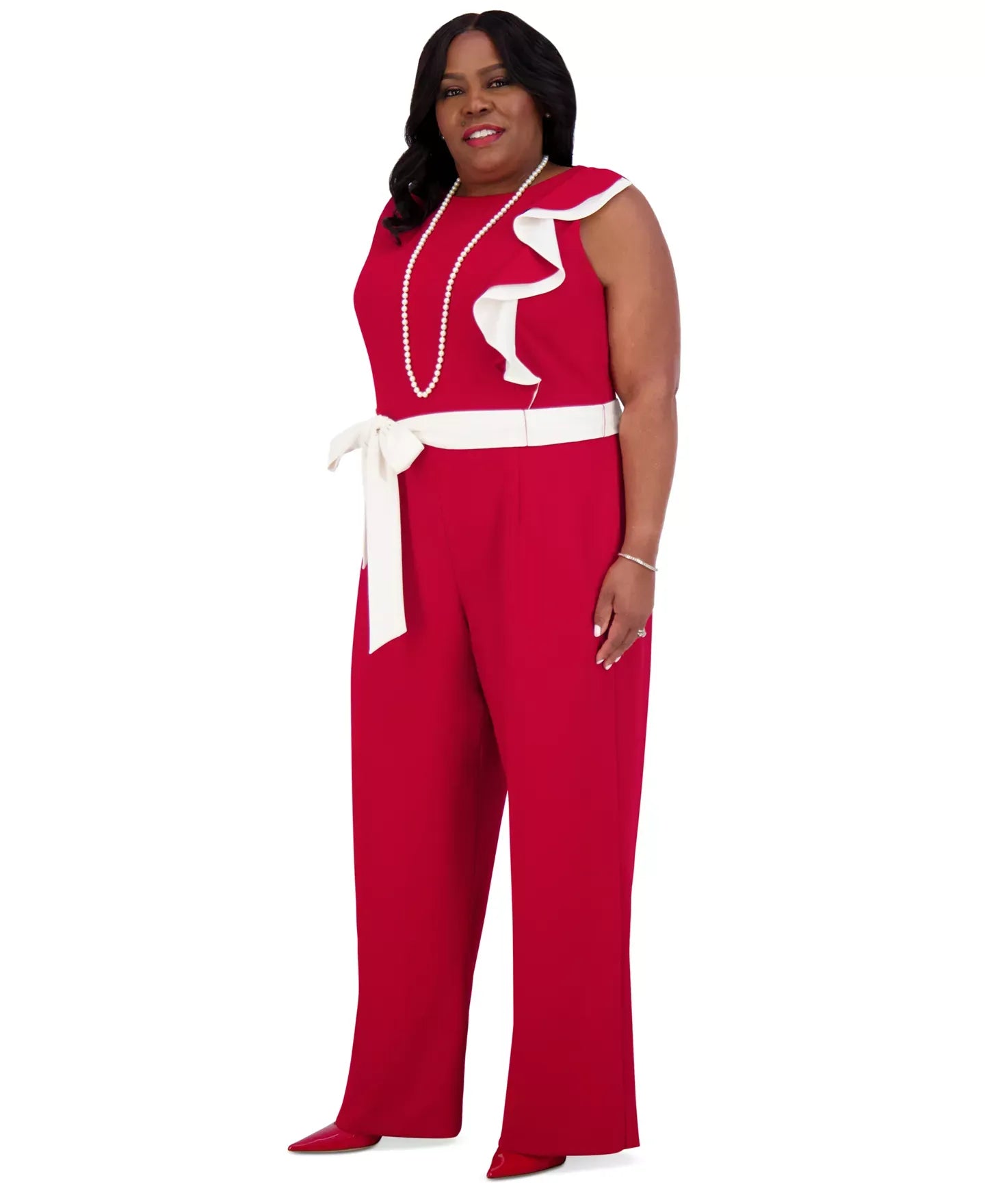 Kasper Women's Ruffle-Shoulder Sleeveless