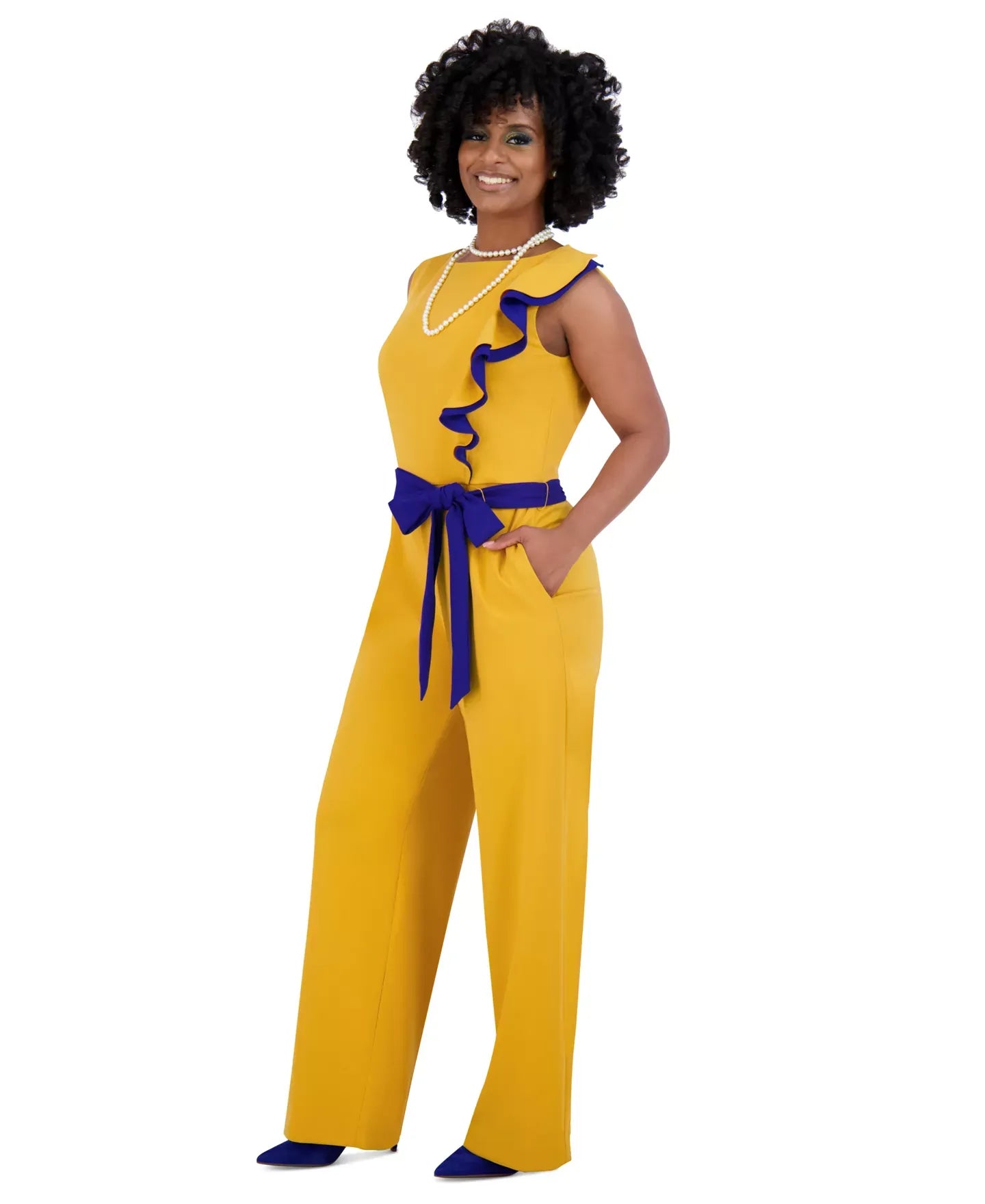 Kasper Women's Ruffle-Shoulder Sleeveless