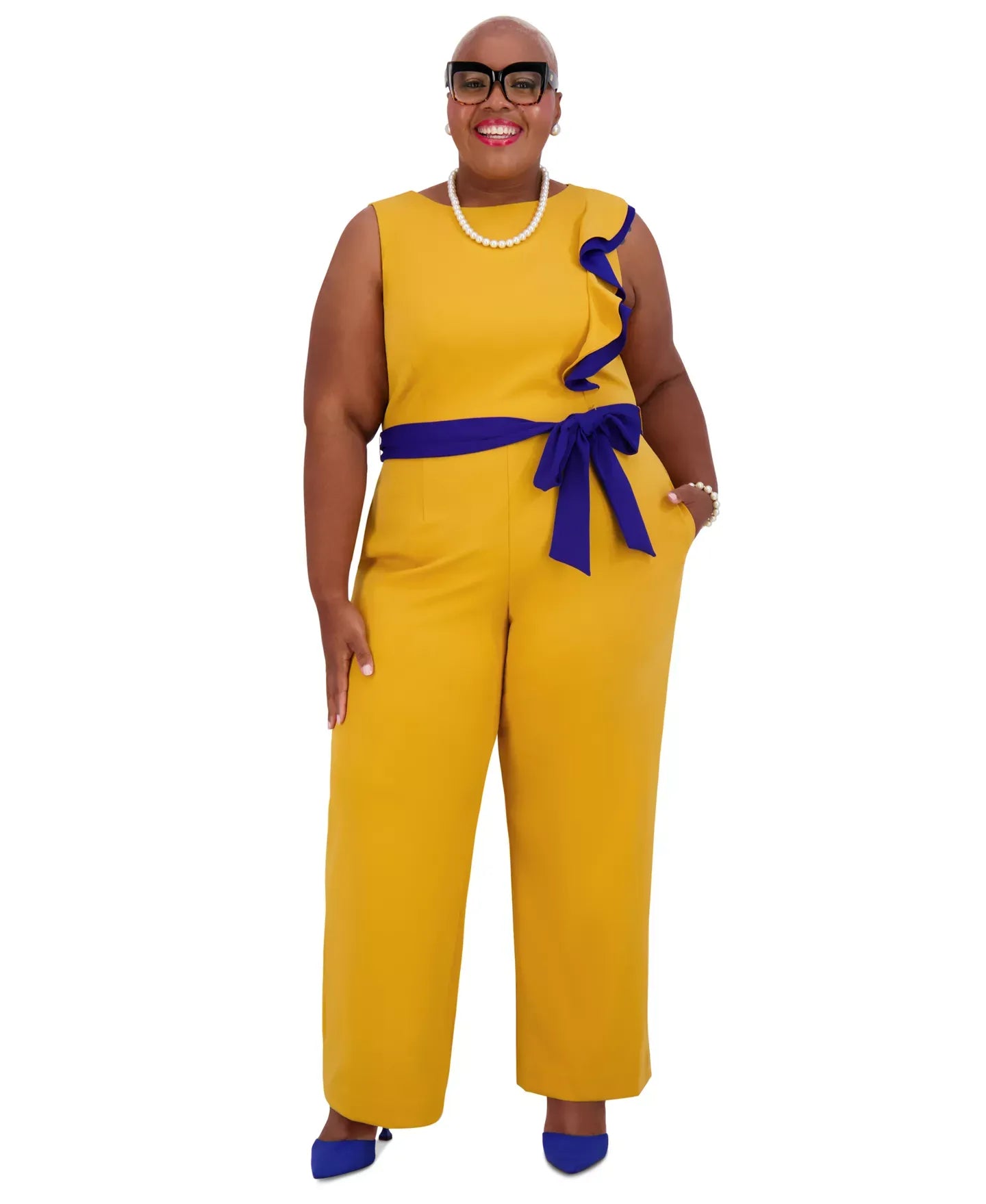 Kasper Women's Ruffle-Shoulder Sleeveless