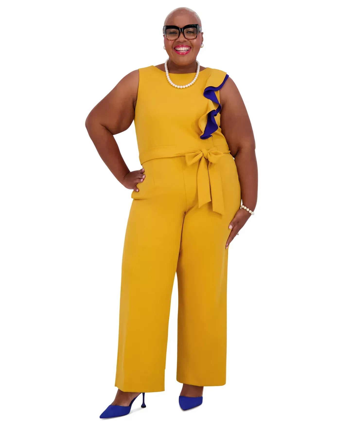 Kasper Women's Ruffle-Shoulder Sleeveless