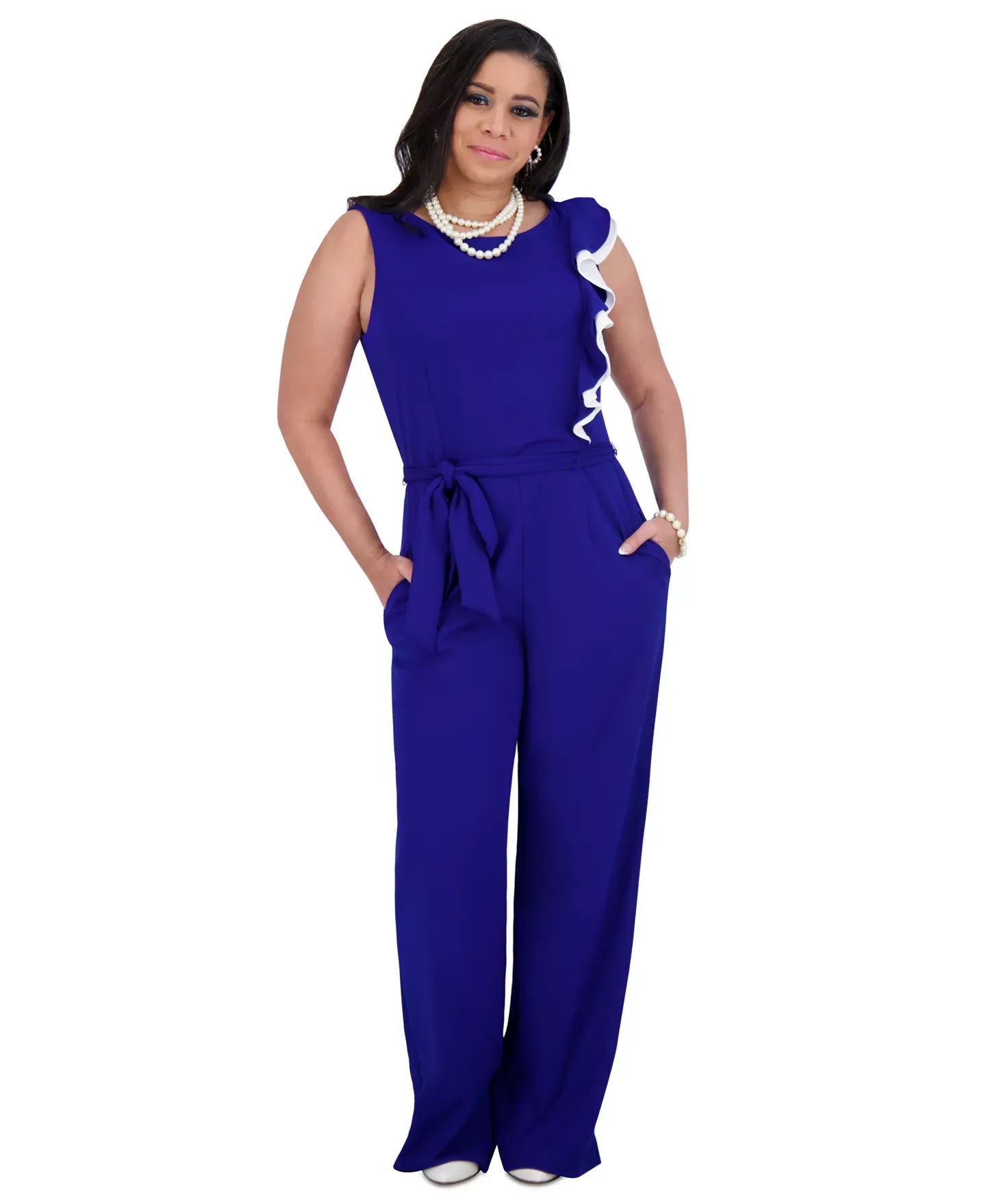 Kasper Women's Ruffle-Shoulder Sleeveless