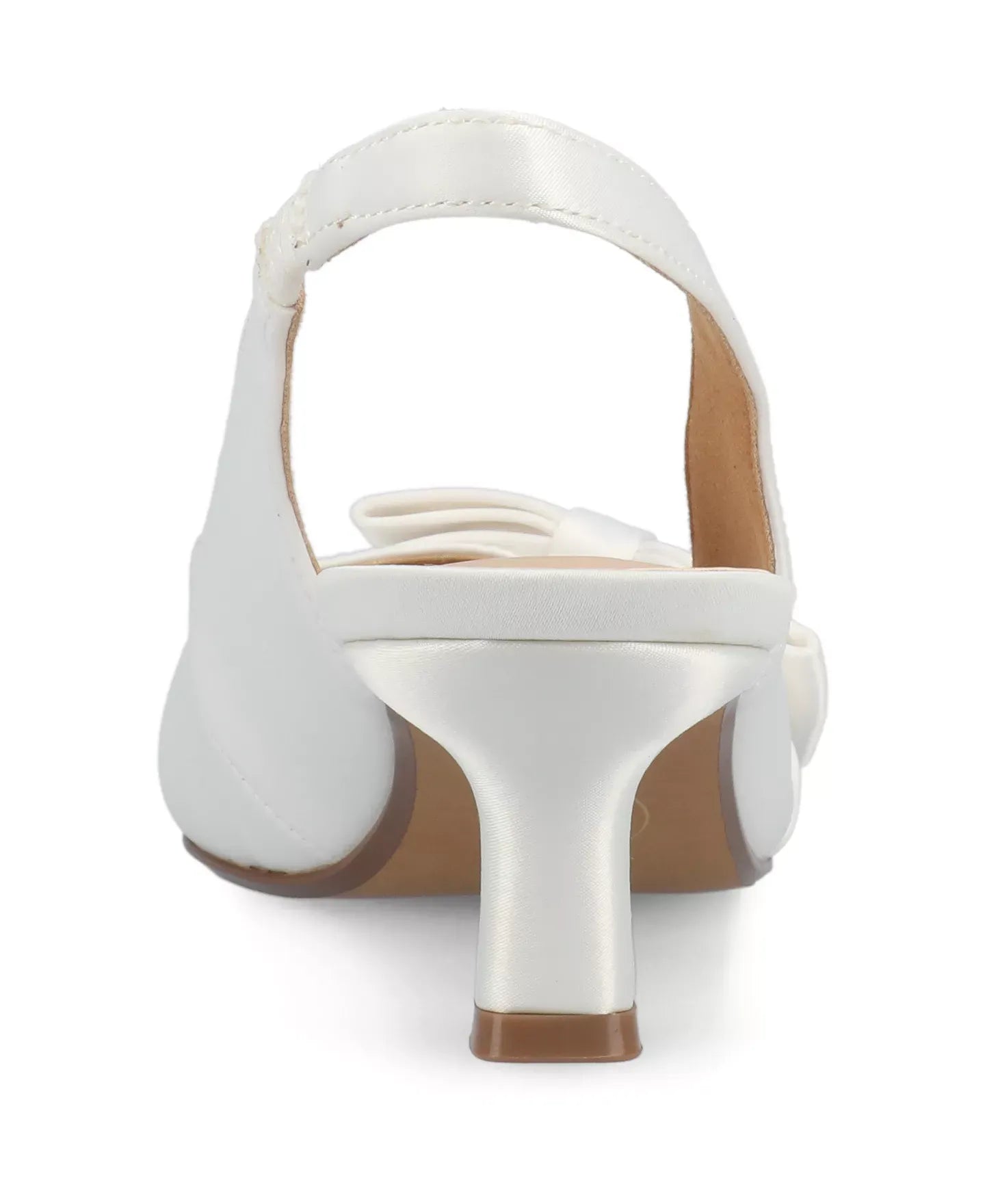 Journee Collection Women's Paloma Bow Kitten Heel Slingback Pumps Shoes