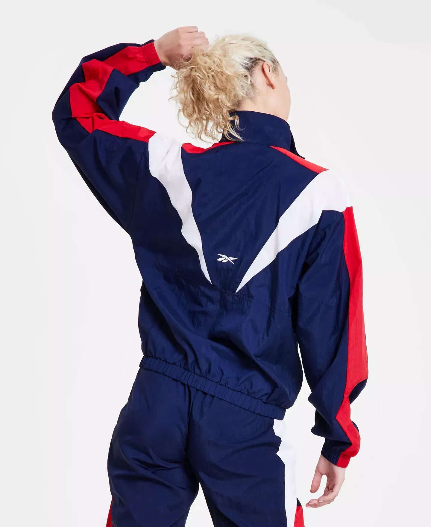Reebok Women's Back Vector Colorblocked Track Jacket