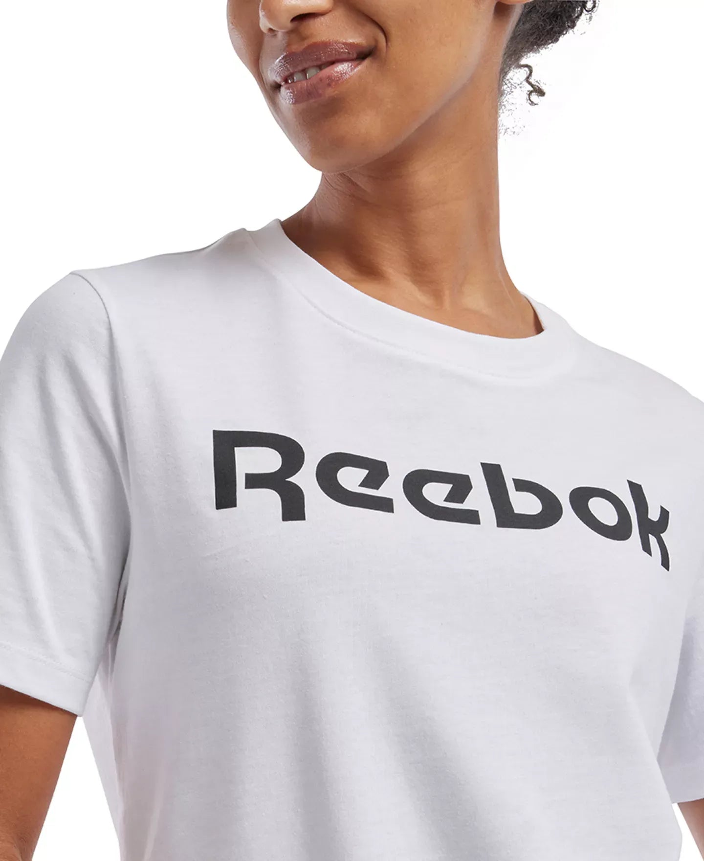 Reebok Women's Logo-Print Crewneck T-Shirt Top