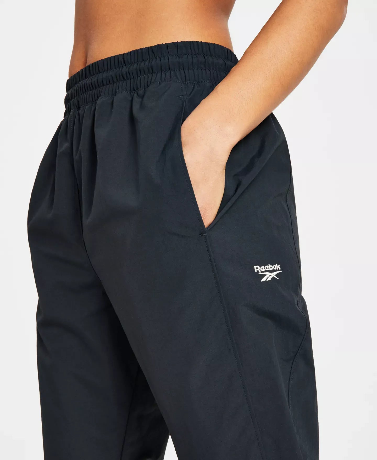 Reebok Women's Pull-On Logo Woven Track Pants