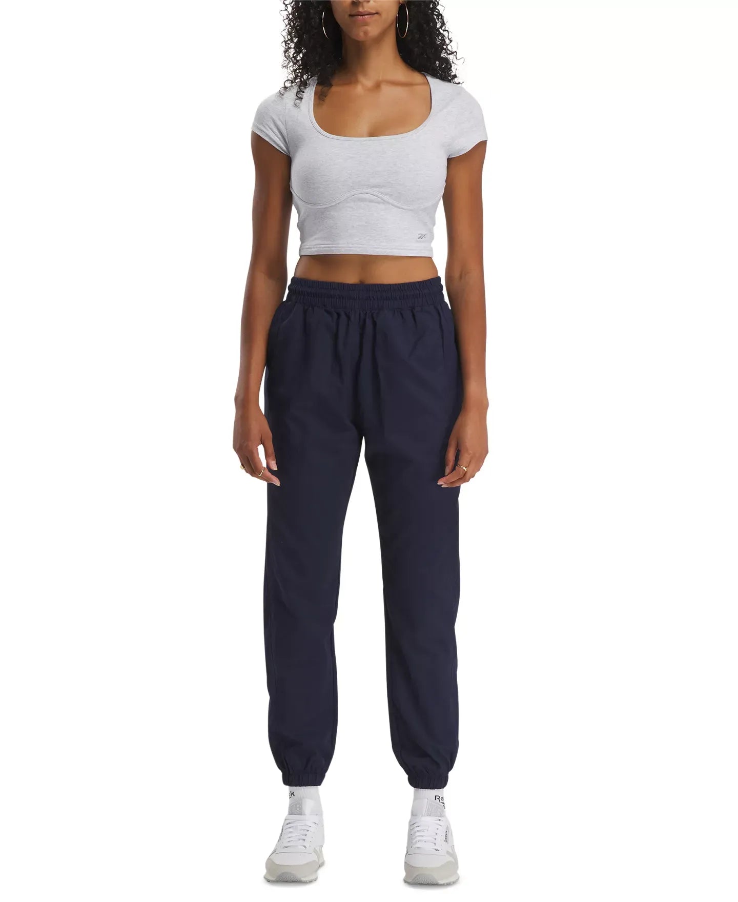 Reebok Women's Pull-On Logo Woven Track Pants