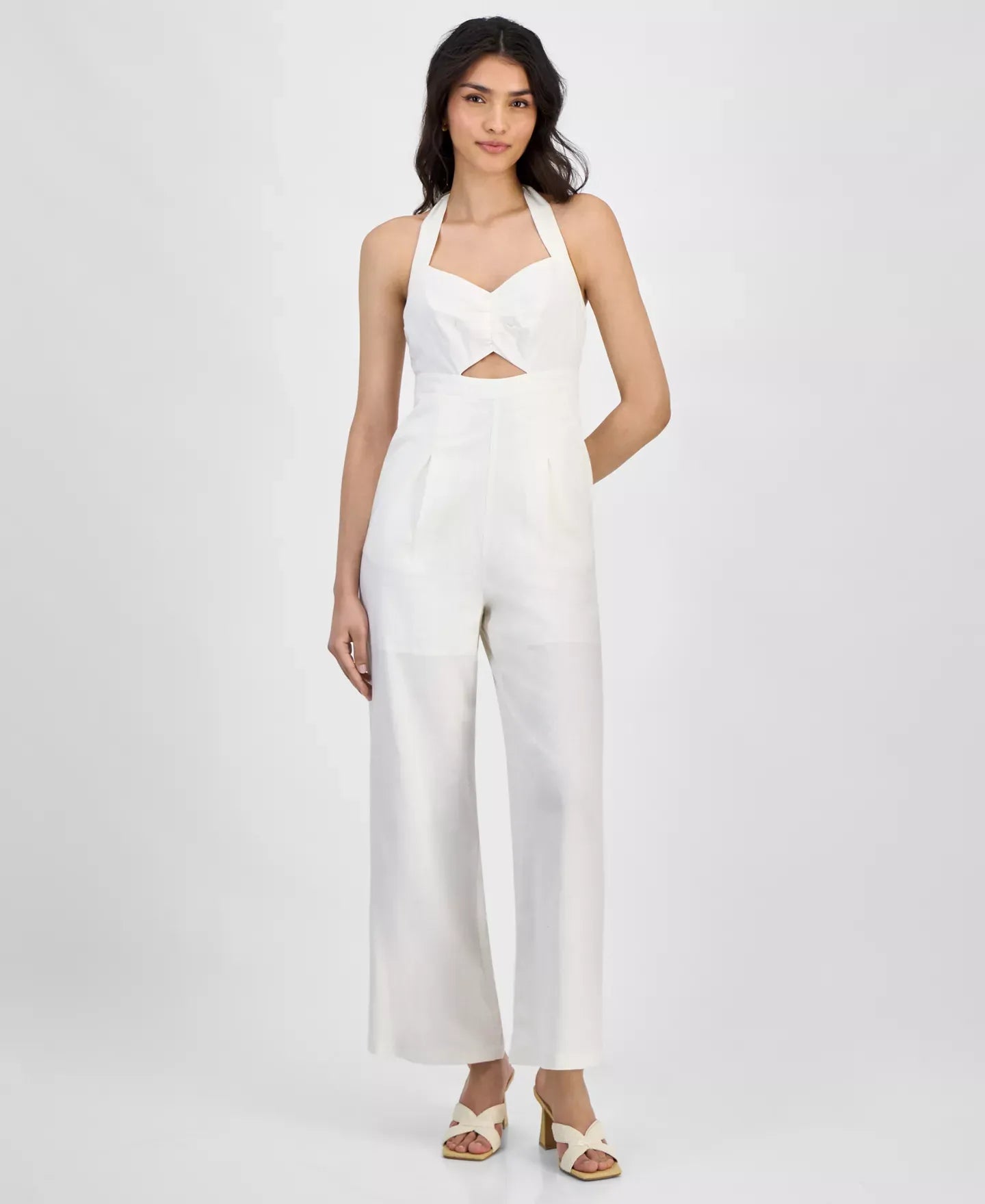 Bar III Women's Halter-Neck Sleeveless Jumpsuit
