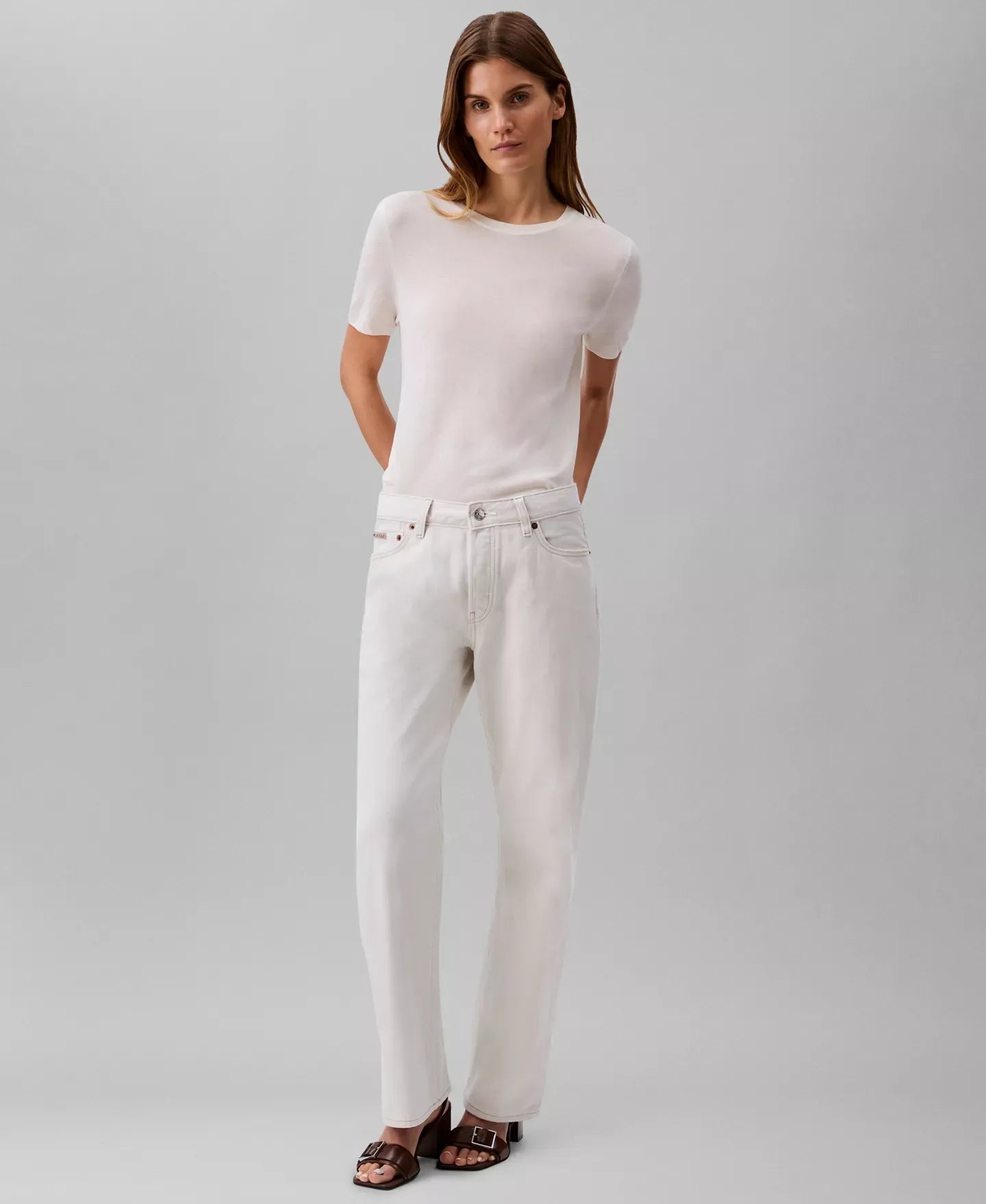 Calvin Klein Women's Fine Gauge Short-Sleeve Sweater