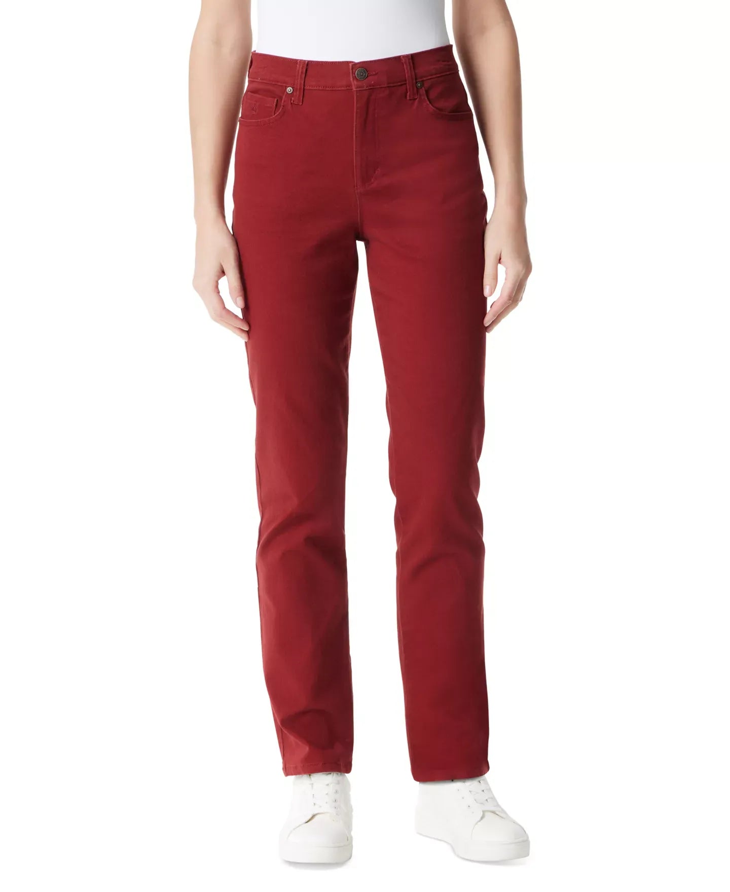 Gloria Vanderbilt Women's Amanda Colored Twill Straight-Leg Jeans, in Regular & Short Jeans