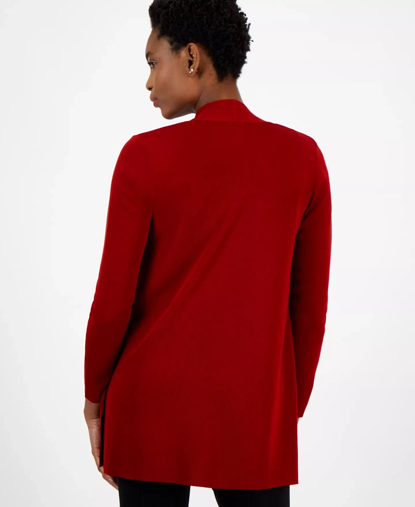 Anne Klein Women's Napa Fine Rib Pocket Cardigan Sweater