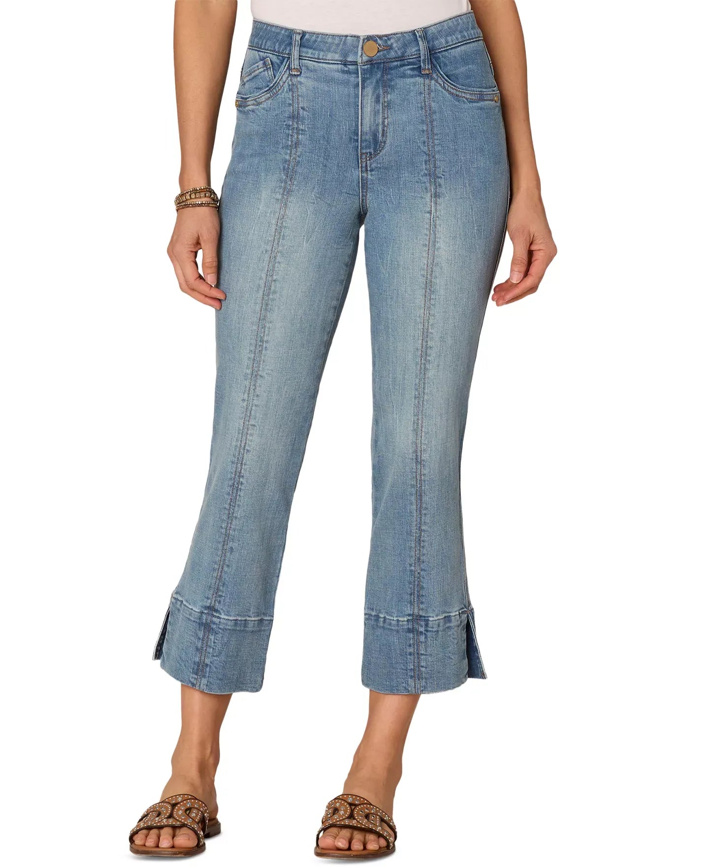 Democracy Petite "Ab"solution High-Rise Kick Flare Jeans